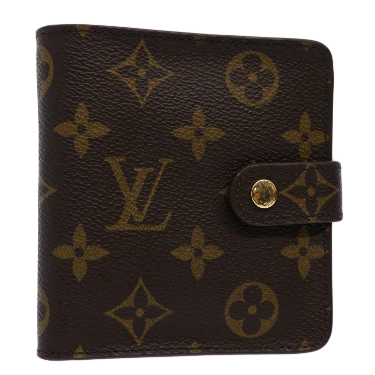 LOUIS VUITTON Monogram Compact Zip Wallet M61667 LV Auth 60039A