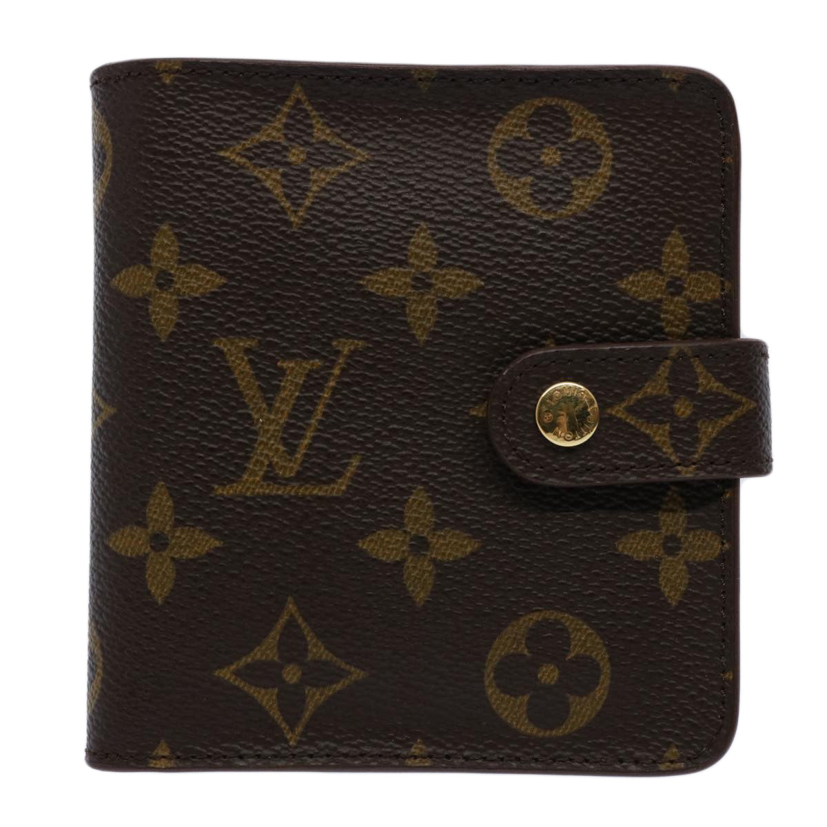 LOUIS VUITTON Monogram Compact Zip Wallet M61667 LV Auth 60039A