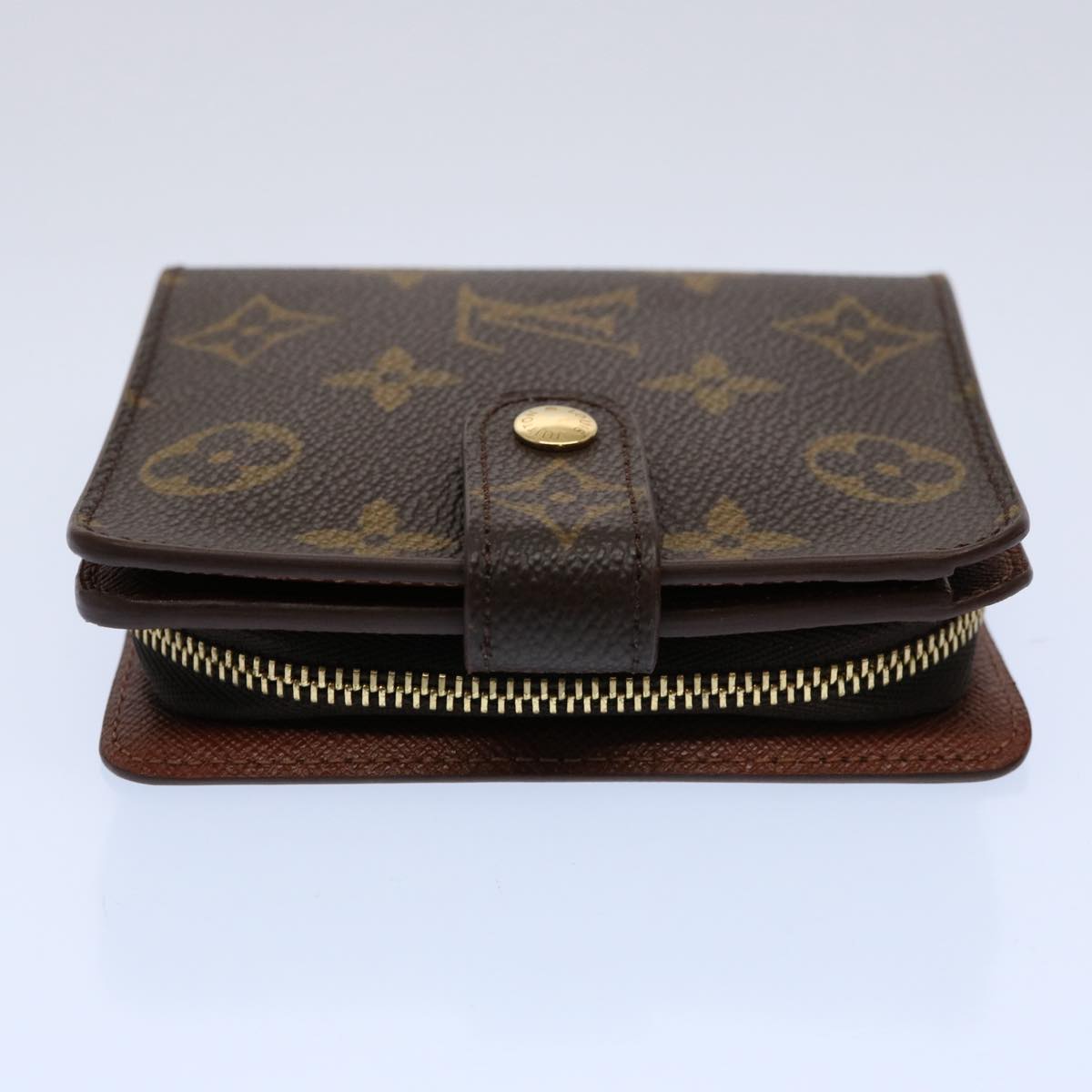 LOUIS VUITTON Monogram Compact Zip Wallet M61667 LV Auth 60039A