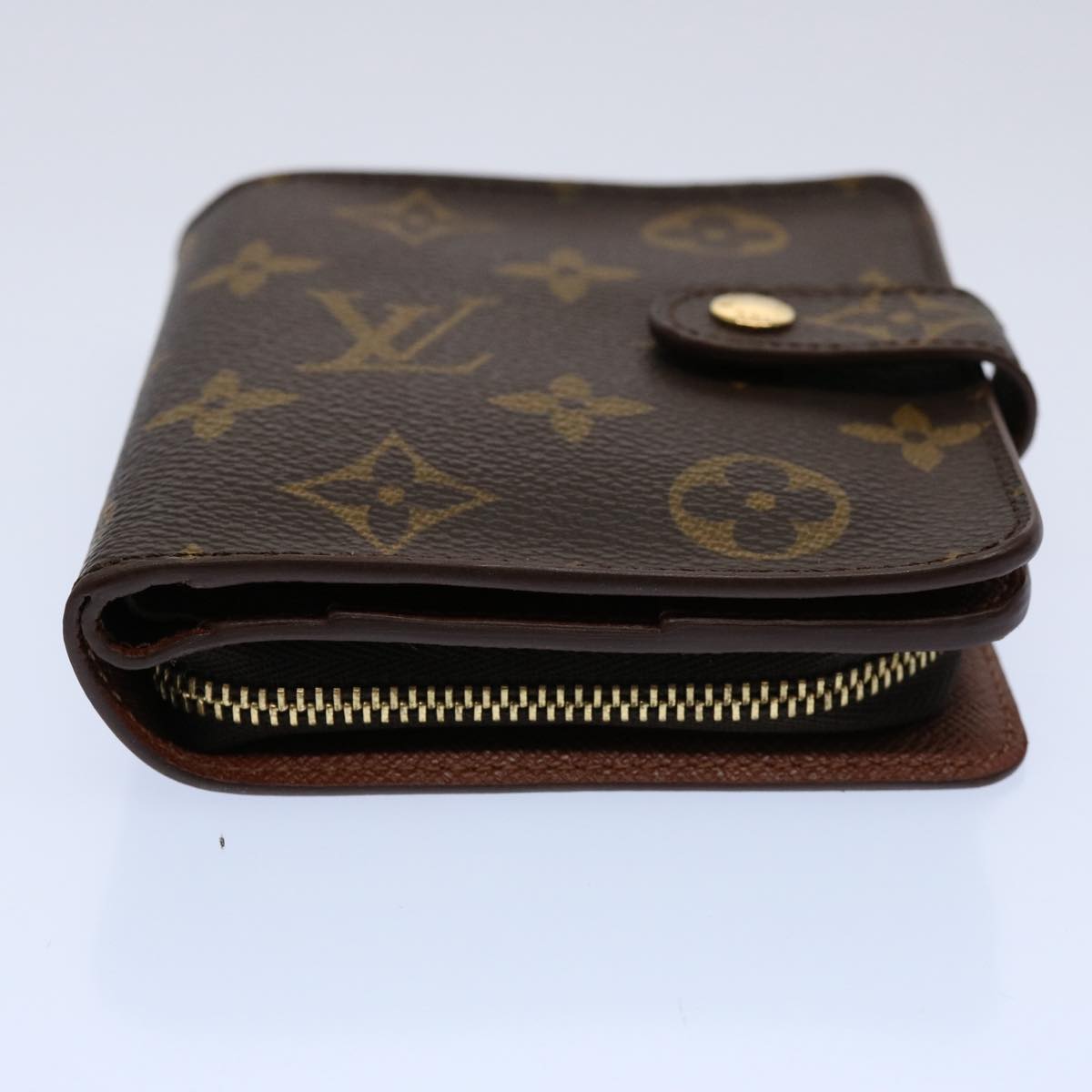 LOUIS VUITTON Monogram Compact Zip Wallet M61667 LV Auth 60039A