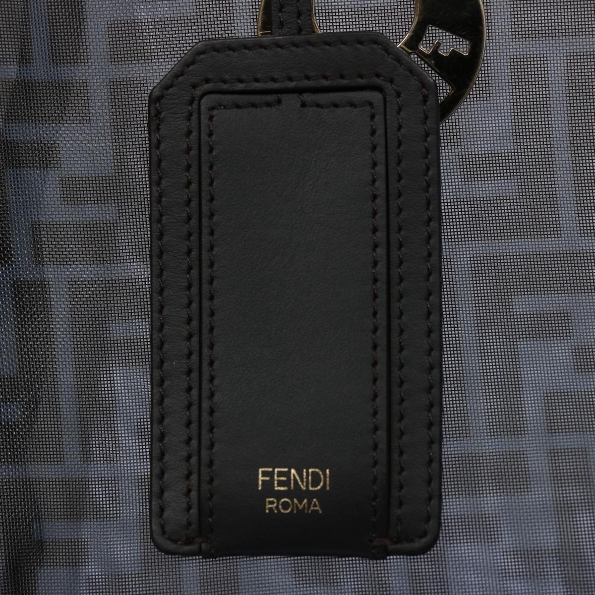 FENDI Peek A Boo Defender Hand Bag Nylon Black 7AR718 A6D7 F180G Auth 60041