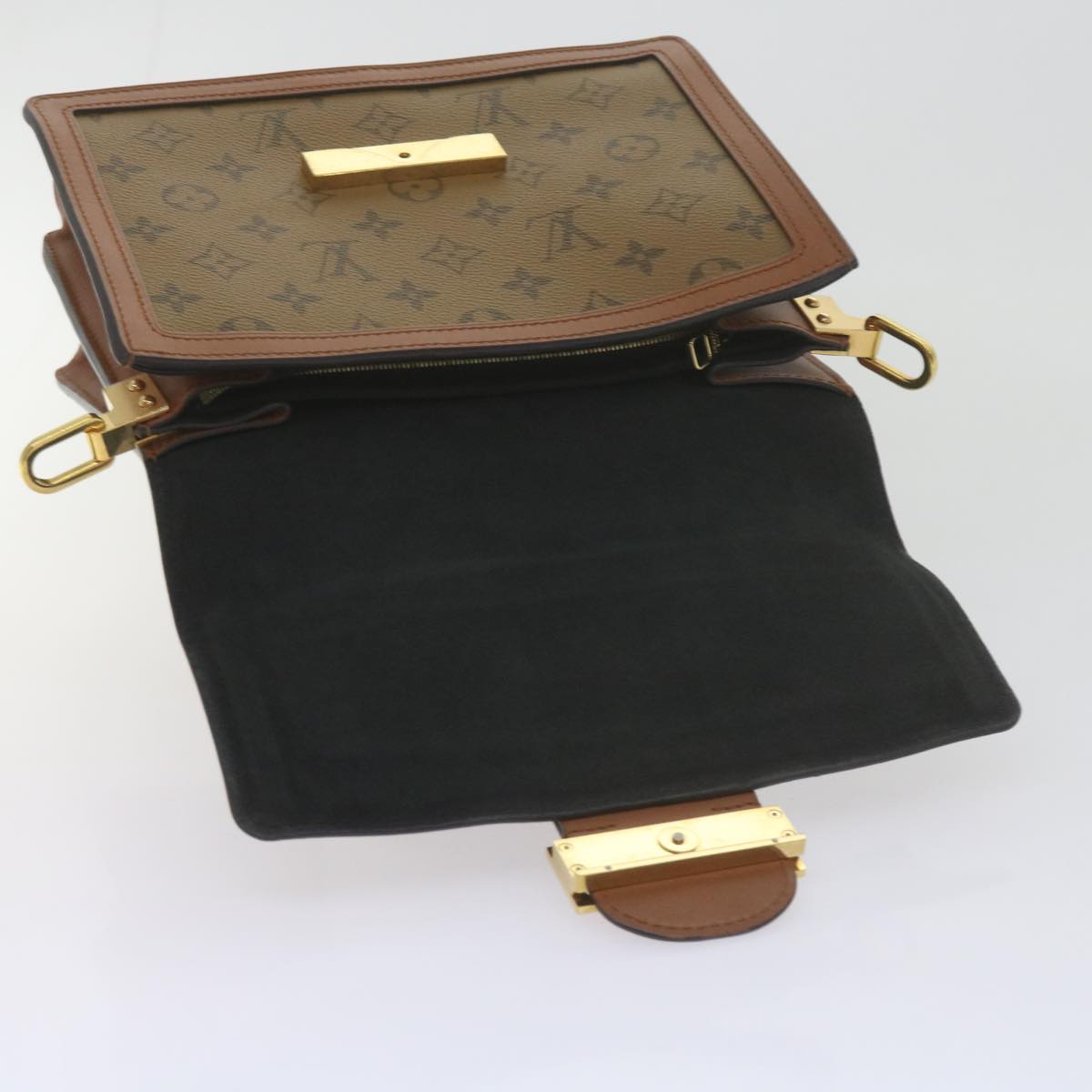 LOUIS VUITTON Monogram Reverse Dauphine MM Shoulder Bag M44391 LV Auth 60072M