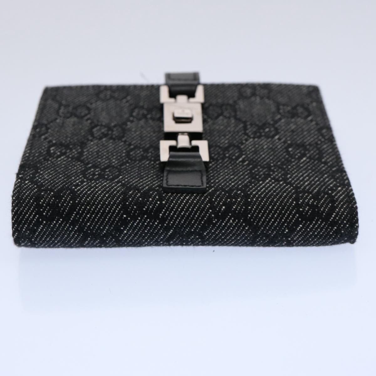GUCCI GG Canvas Jackie Wallet Navy 05474 Auth 60080V