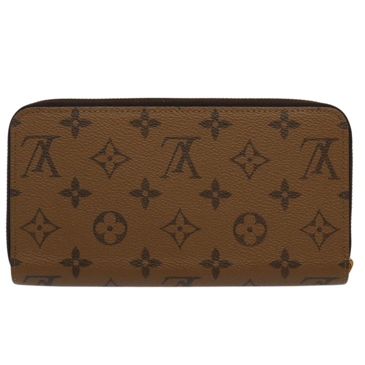 LOUIS VUITTON Monogram Reverse Zippy Wallet Long Wallet M82444 LV Auth 60083S