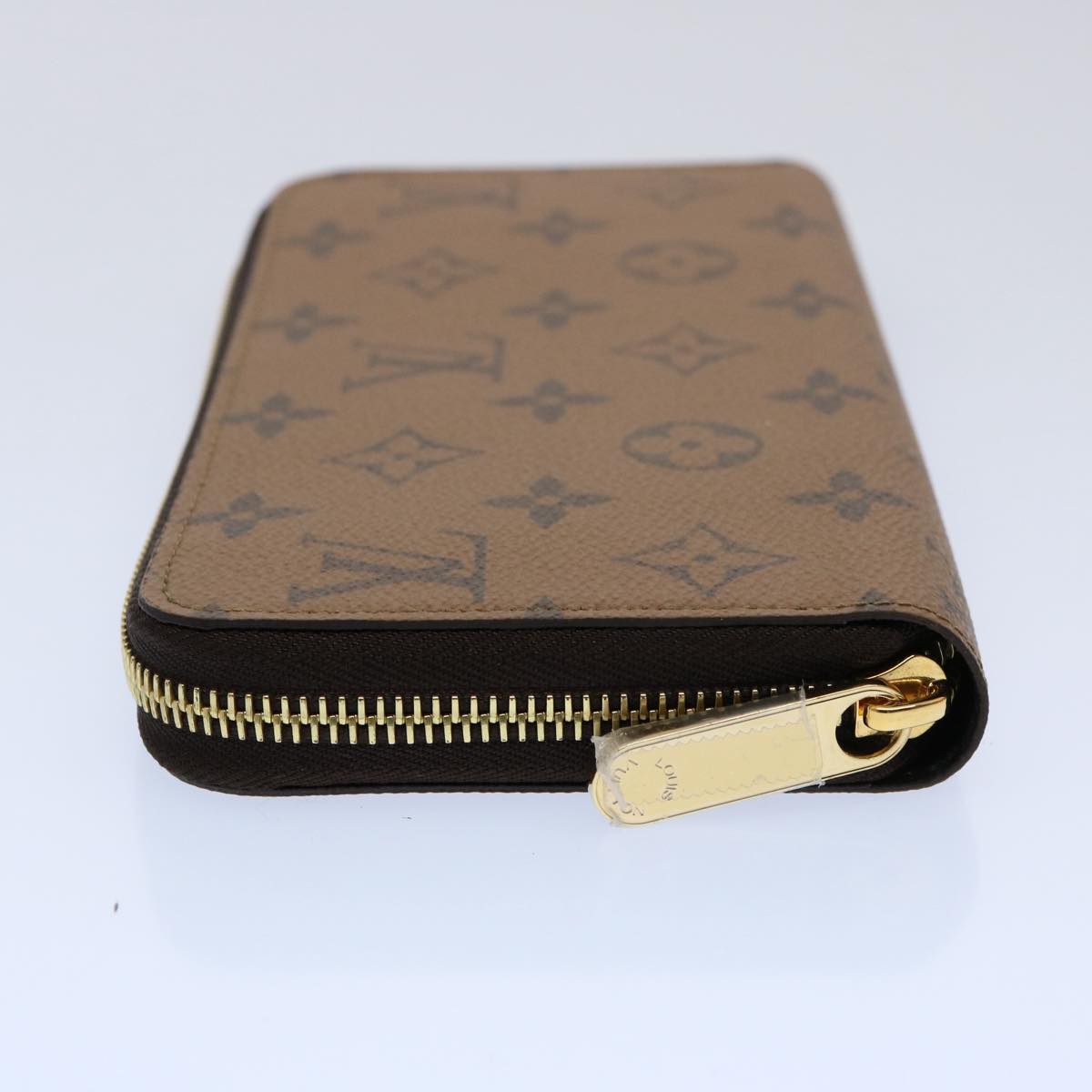 LOUIS VUITTON Monogram Reverse Zippy Wallet Long Wallet M82444 LV Auth 60083S