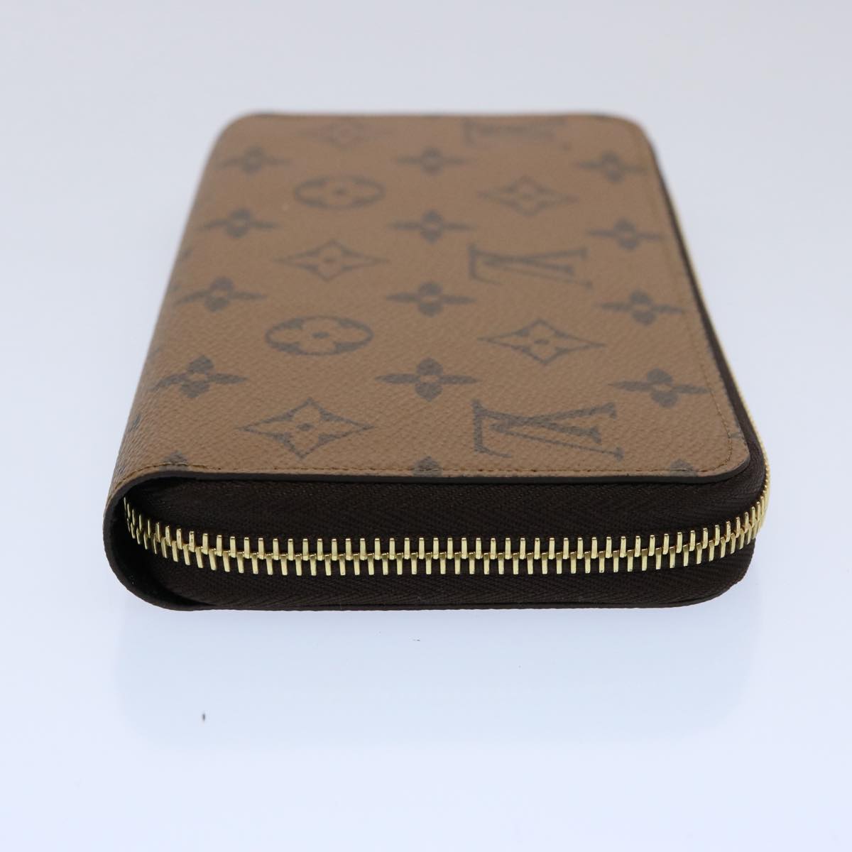 LOUIS VUITTON Monogram Reverse Zippy Wallet Long Wallet M82444 LV Auth 60083S