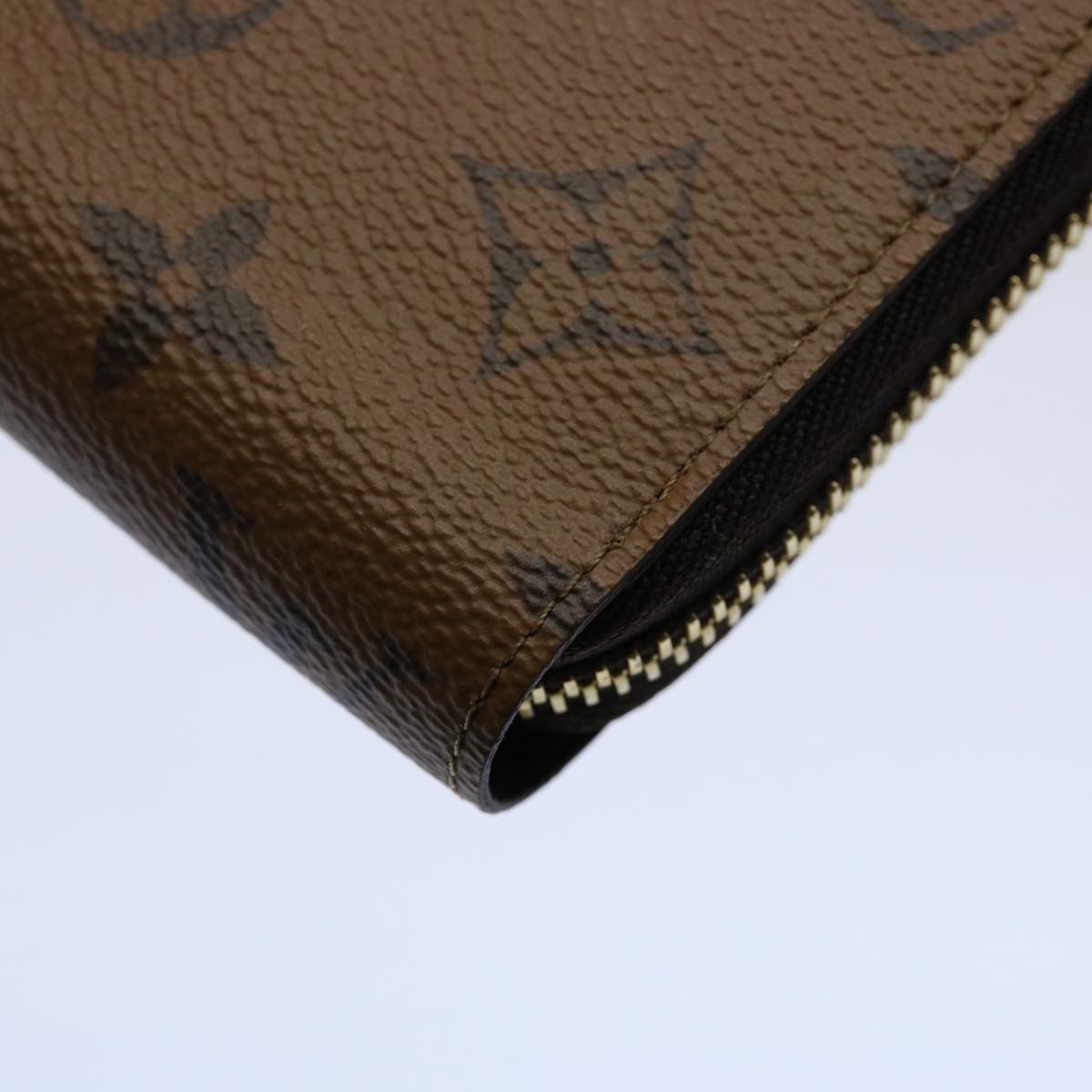 LOUIS VUITTON Monogram Reverse Zippy Wallet Long Wallet M82444 LV Auth 60083SM