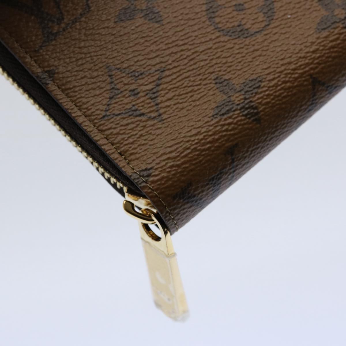 LOUIS VUITTON Monogram Reverse Zippy Wallet Long Wallet M82444 LV Auth 60083S