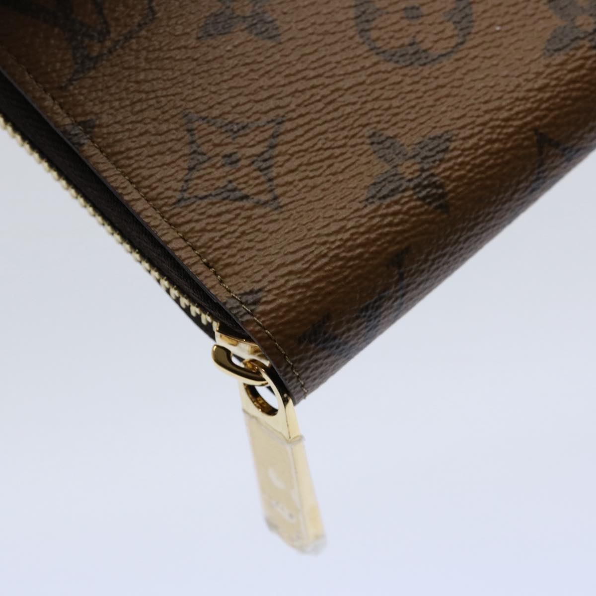 LOUIS VUITTON Monogram Reverse Zippy Wallet Long Wallet M82444 LV Auth 60083SM