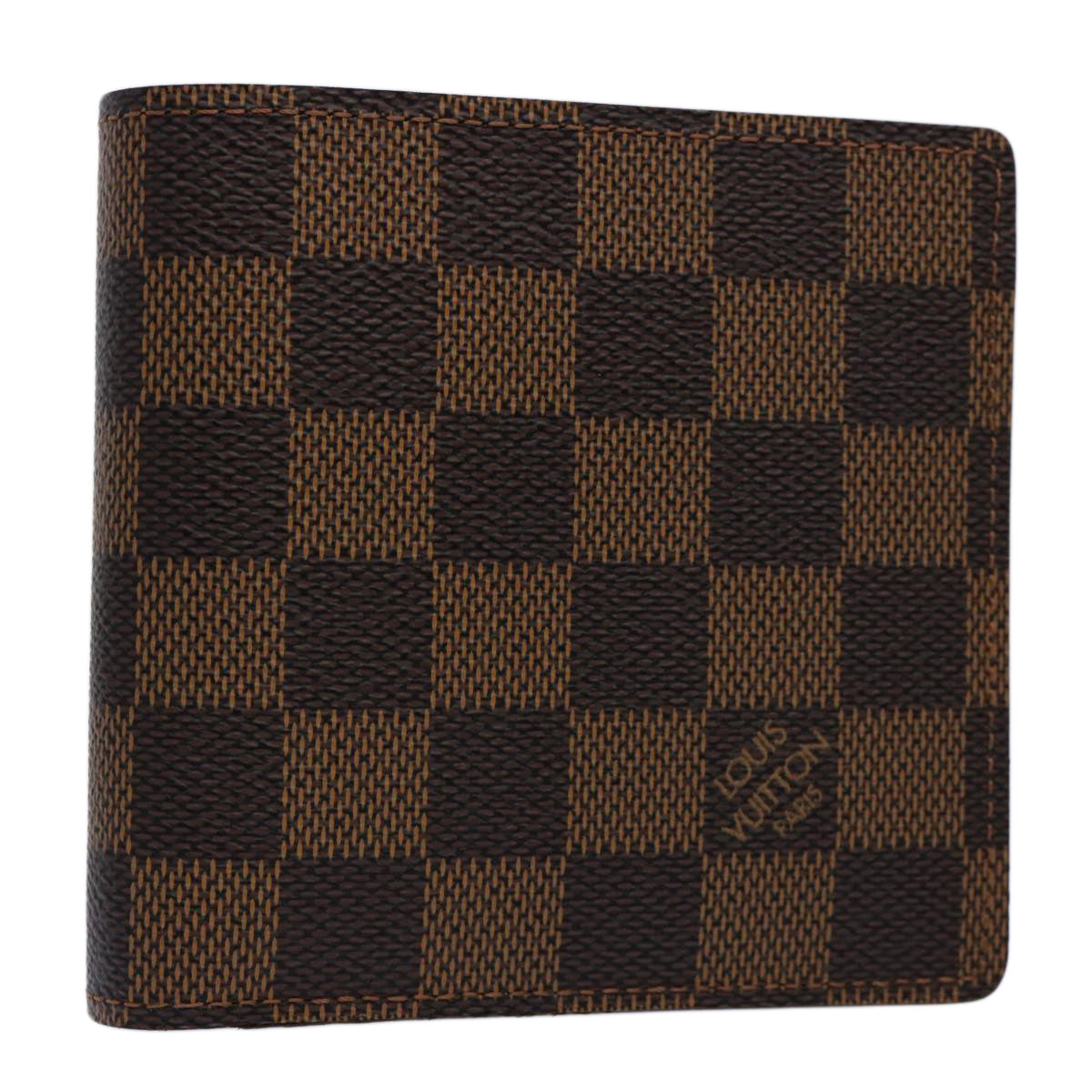 LOUIS VUITTON Damier Ebene Portefeuille Marco Bifold Wallet N61675 Auth 60094A