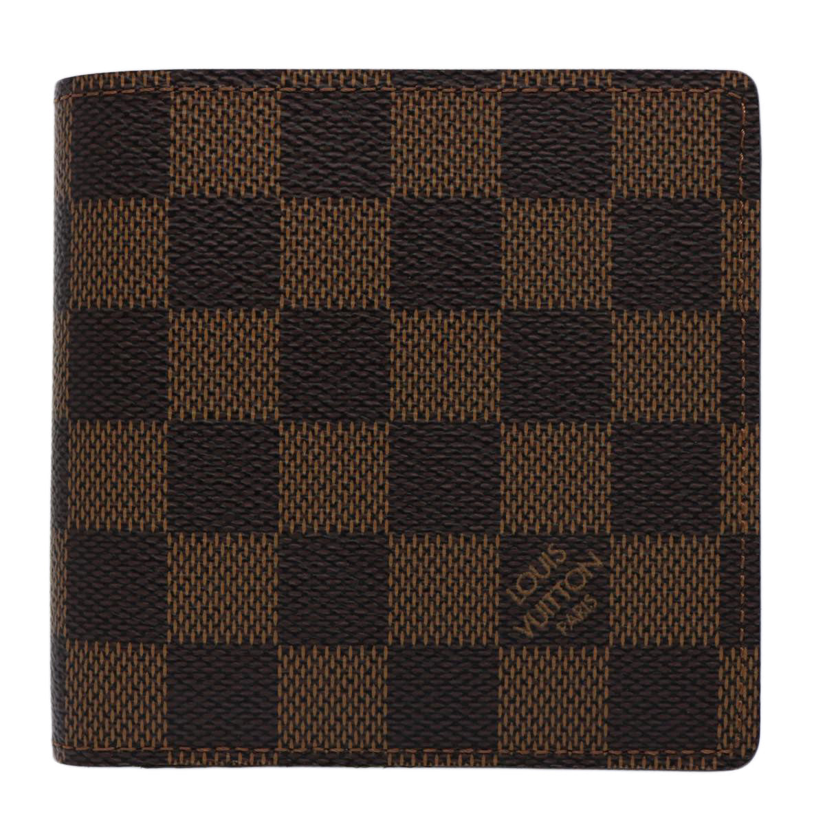 LOUIS VUITTON Damier Ebene Portefeuille Marco Bifold Wallet N61675 Auth 60094A