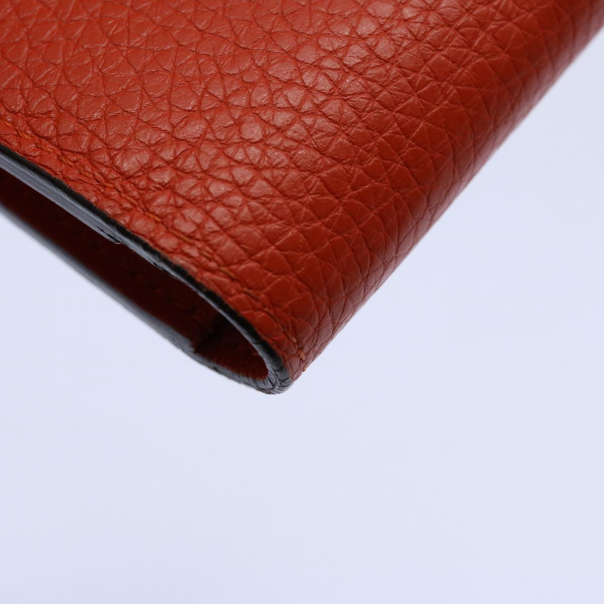 LOUIS VUITTON Portefeuille Plaza Taurillon Leather Orange M58203 LV Auth 60098