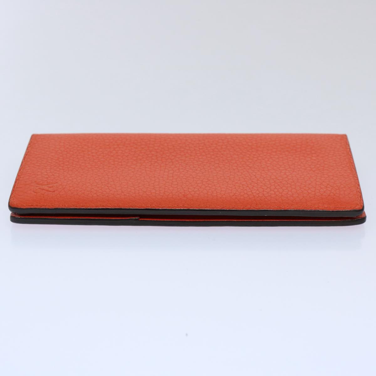 LOUIS VUITTON Portefeuille Plaza Taurillon Leather Orange M58203 LV Auth 60098