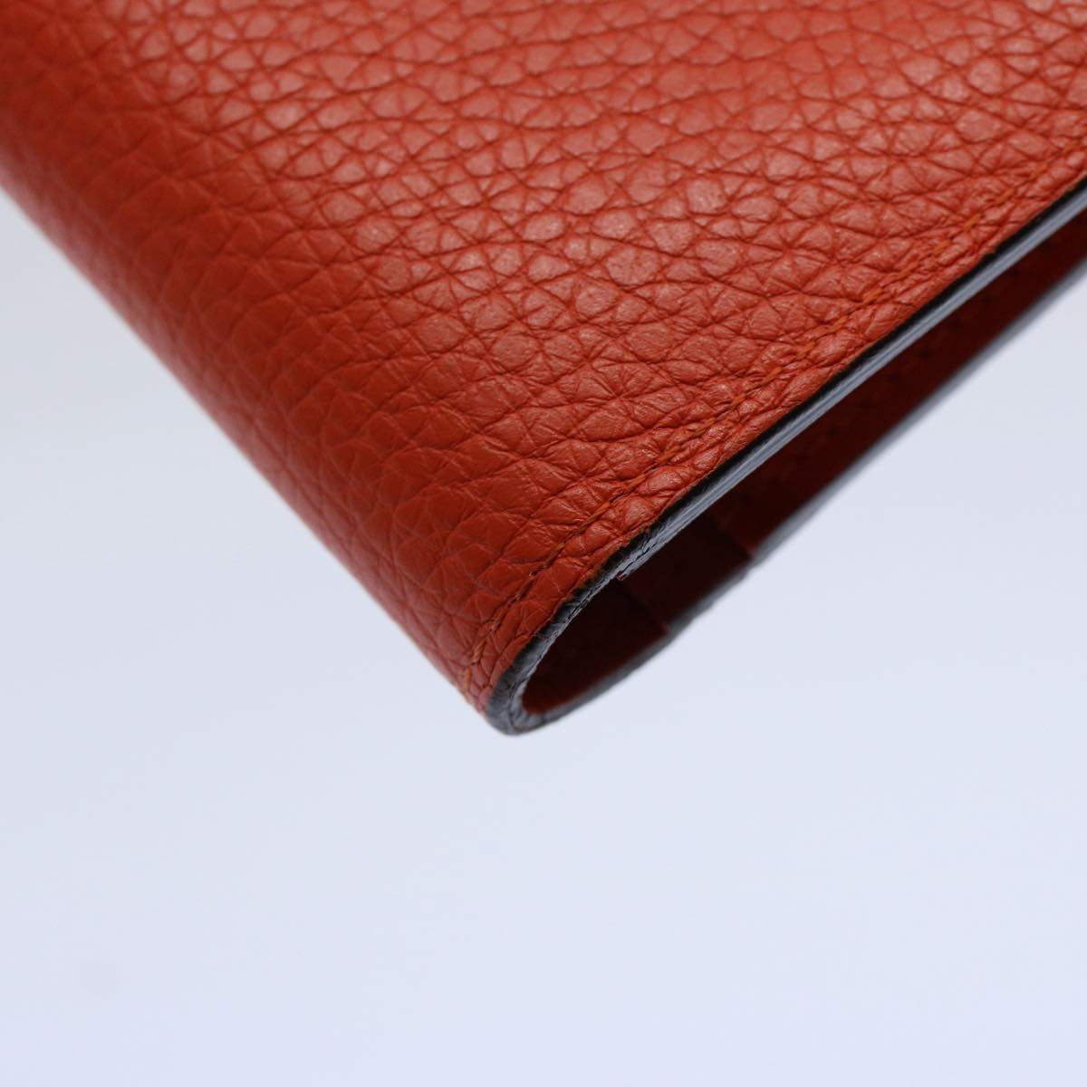 LOUIS VUITTON Portefeuille Plaza Taurillon Leather Orange M58203 LV Auth 60098