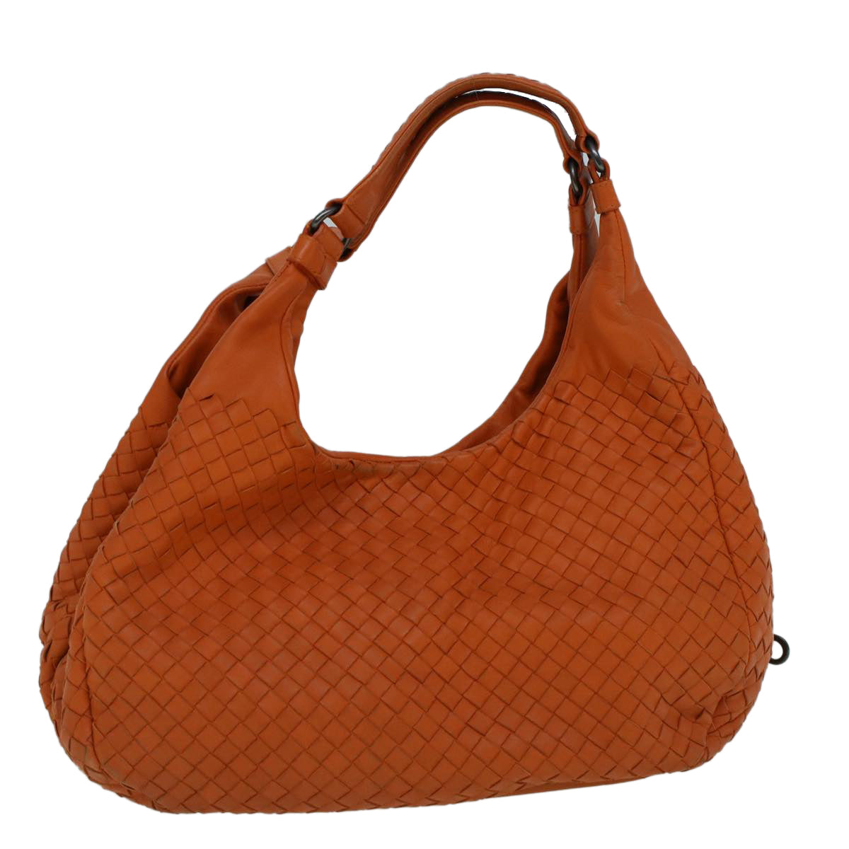 BOTTEGA VENETA INTRECCIATO Tote Bag Leather Orange Auth 60176