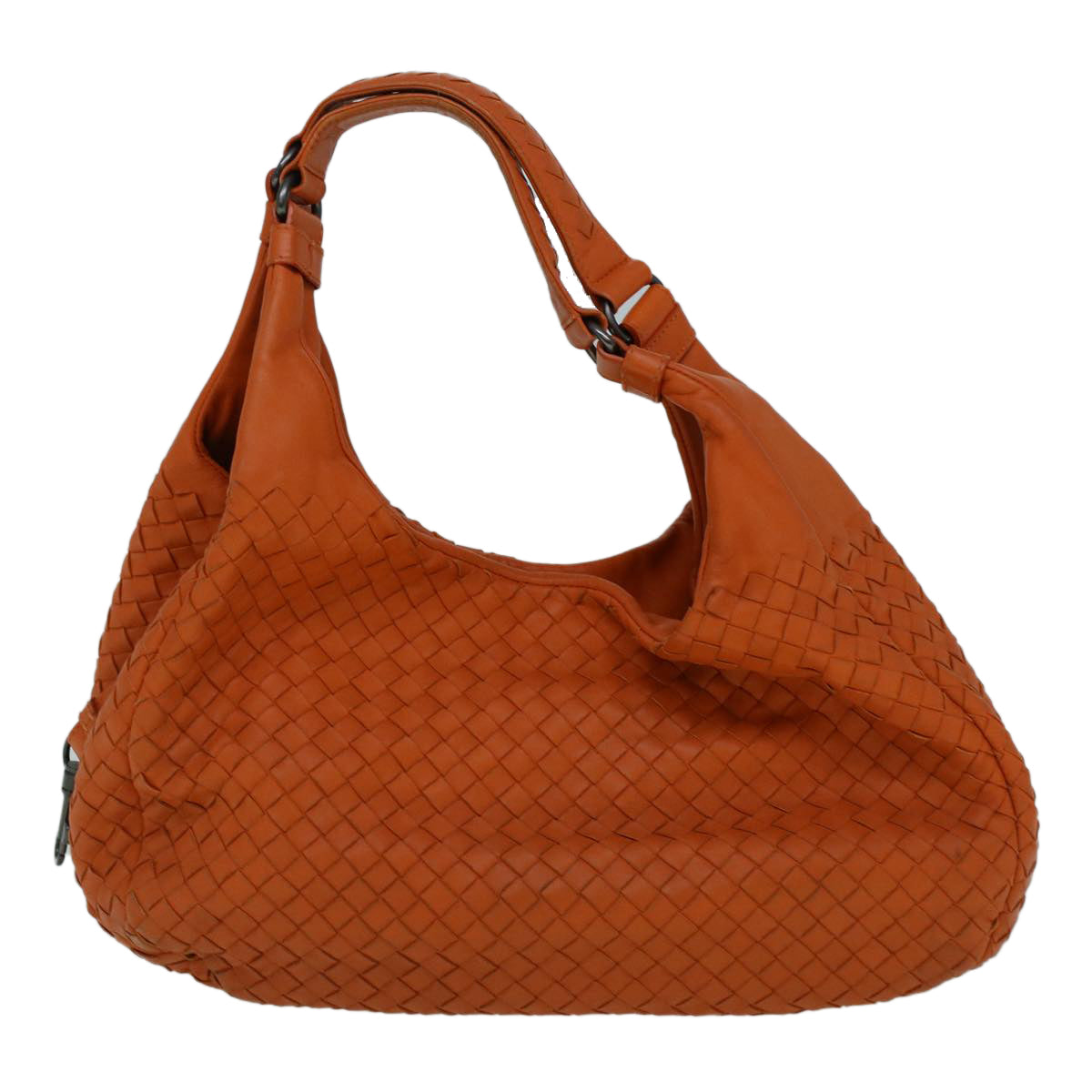 BOTTEGA VENETA INTRECCIATO Tote Bag Leather Orange Auth 60176