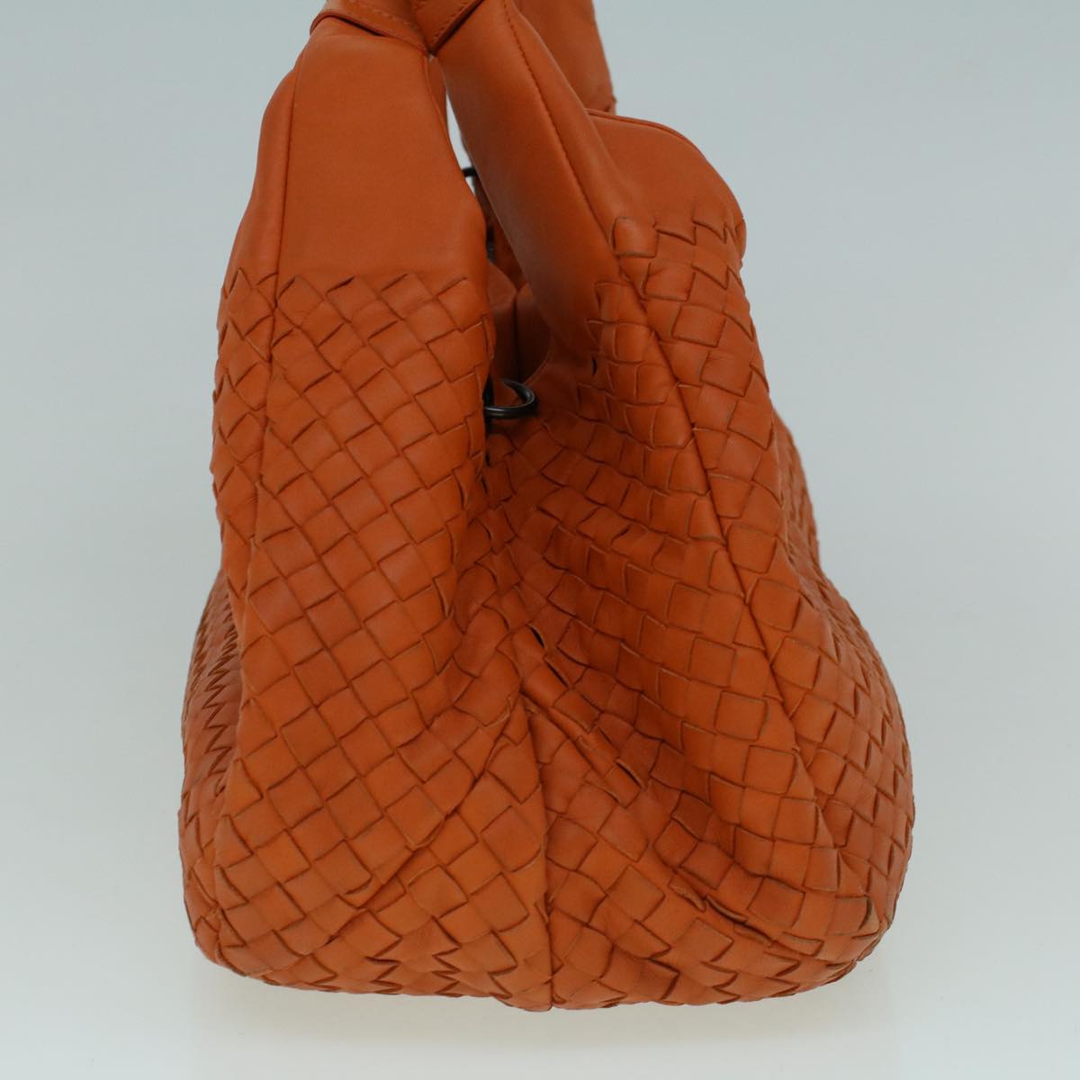 BOTTEGA VENETA INTRECCIATO Tote Bag Leather Orange Auth 60176