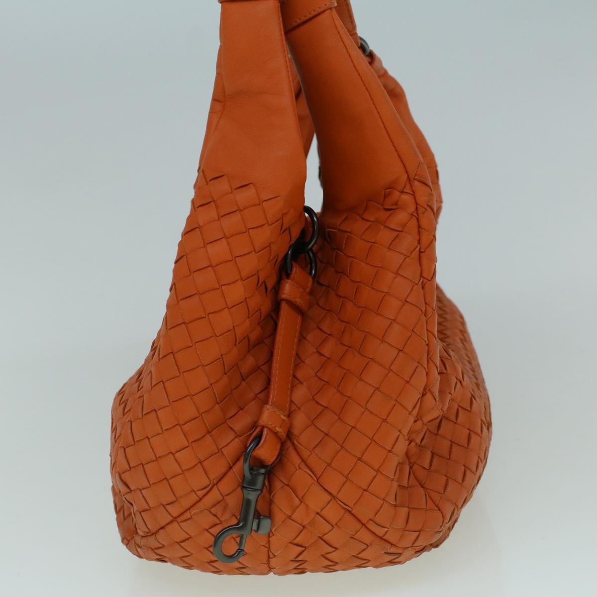 BOTTEGA VENETA INTRECCIATO Tote Bag Leather Orange Auth 60176