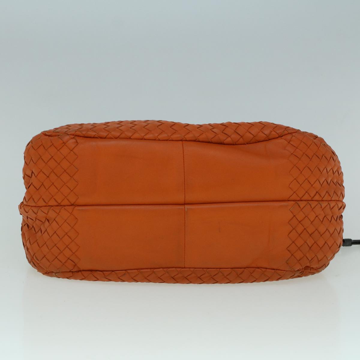 BOTTEGA VENETA INTRECCIATO Tote Bag Leather Orange Auth 60176