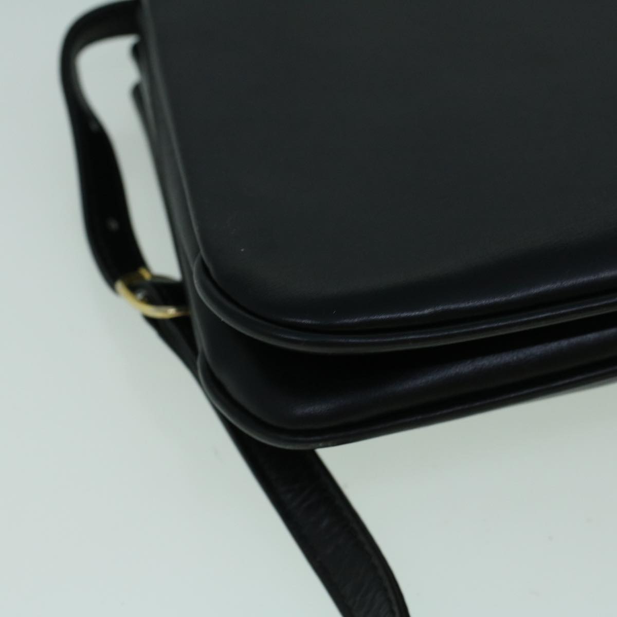 BALLY Shoulder Bag Leather Black Auth 60178