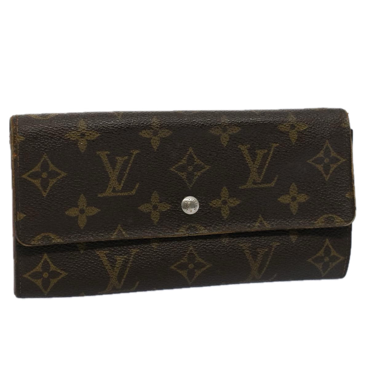 LOUIS VUITTON Monogram Portefeuille Sarah Long Wallet M60531 LV Auth 60181