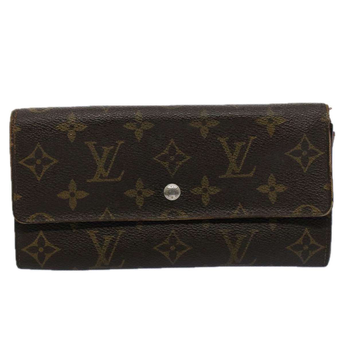 LOUIS VUITTON Monogram Portefeuille Sarah Long Wallet M60531 LV Auth 60181