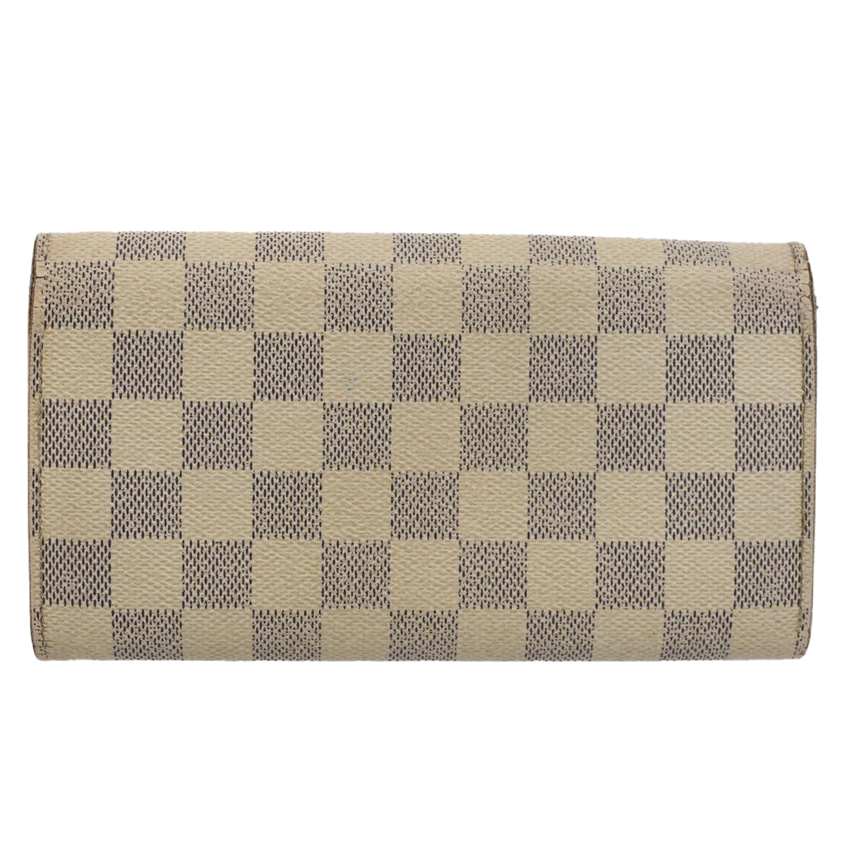 LOUIS VUITTON Damier Azur Portefeuille Sarah Long Wallet N63208 LV Auth 60183