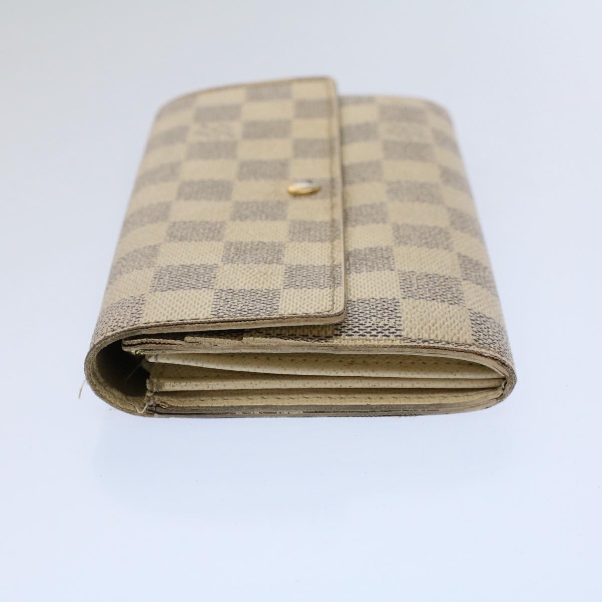 LOUIS VUITTON Damier Azur Portefeuille Sarah Long Wallet N63208 LV Auth 60183