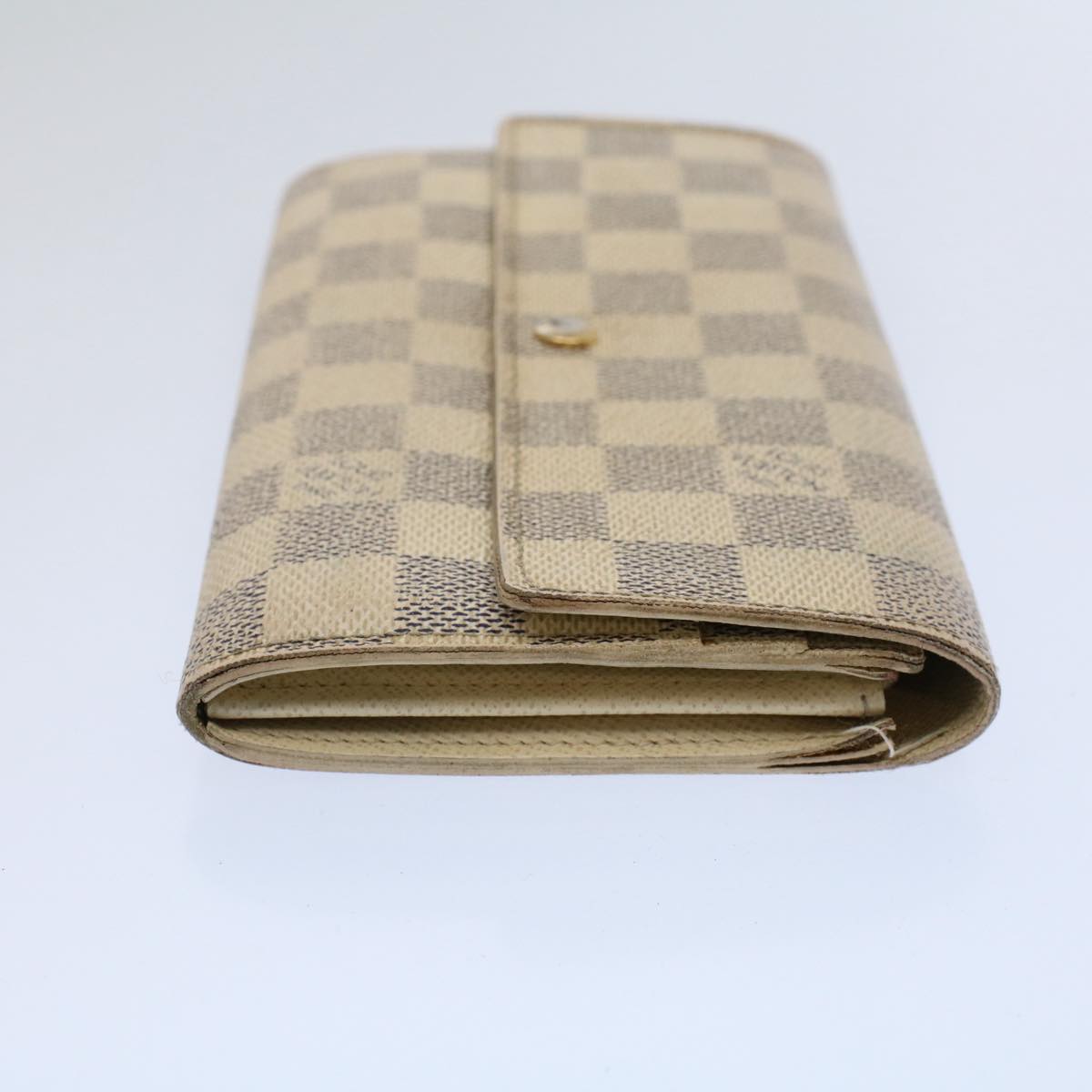 LOUIS VUITTON Damier Azur Portefeuille Sarah Long Wallet N63208 LV Auth 60183