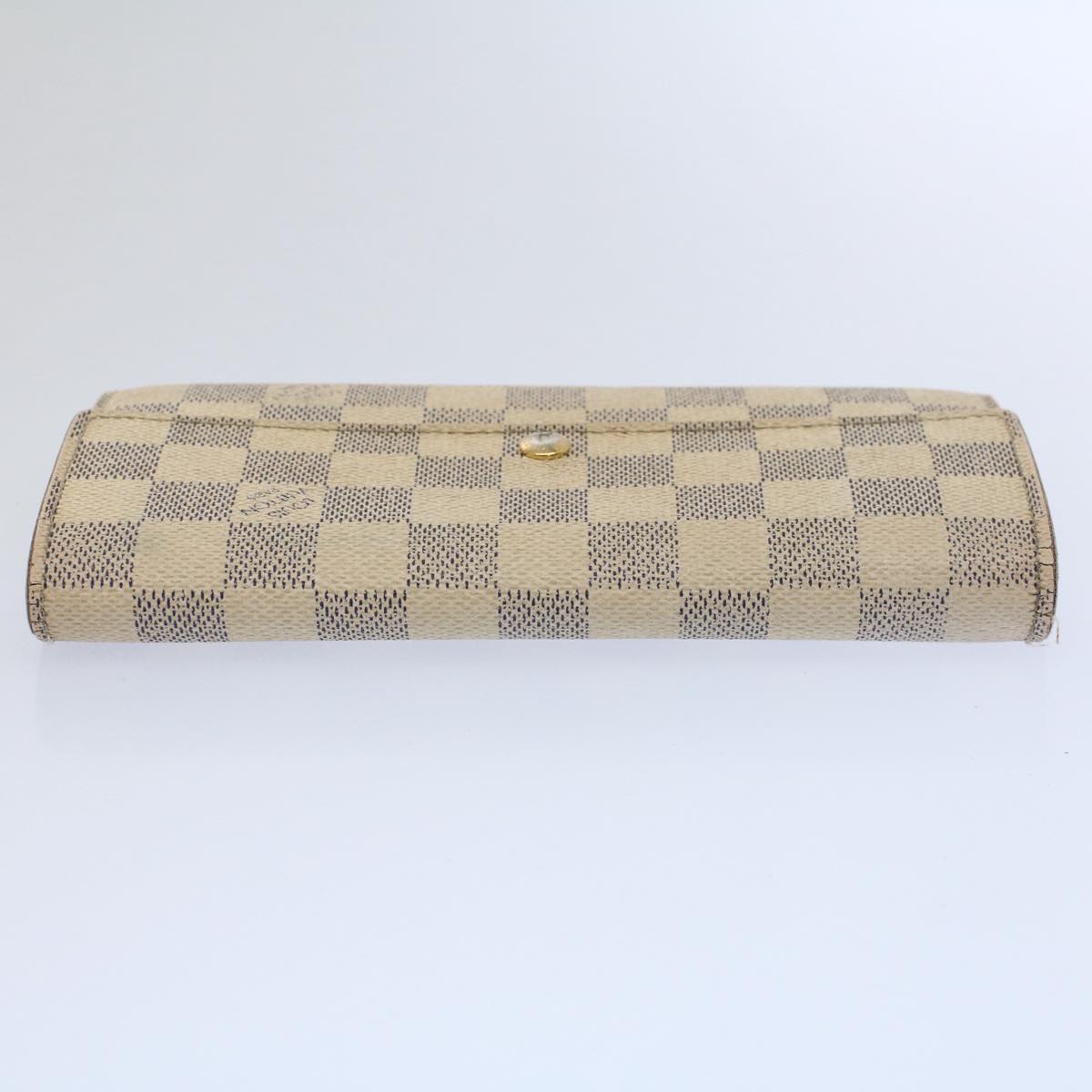 LOUIS VUITTON Damier Azur Portefeuille Sarah Long Wallet N63208 LV Auth 60183