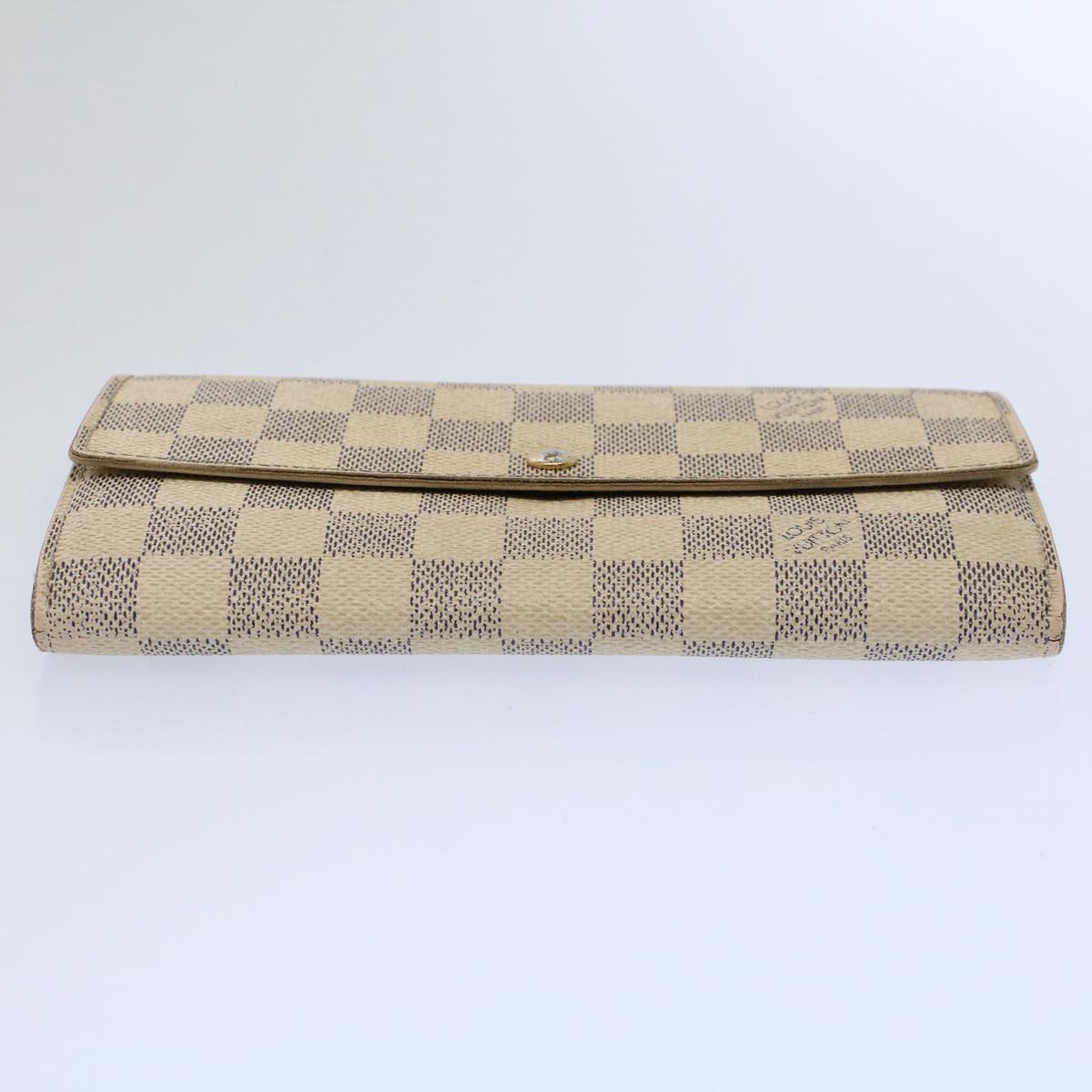 LOUIS VUITTON Damier Azur Portefeuille Sarah Long Wallet N63208 LV Auth 60183