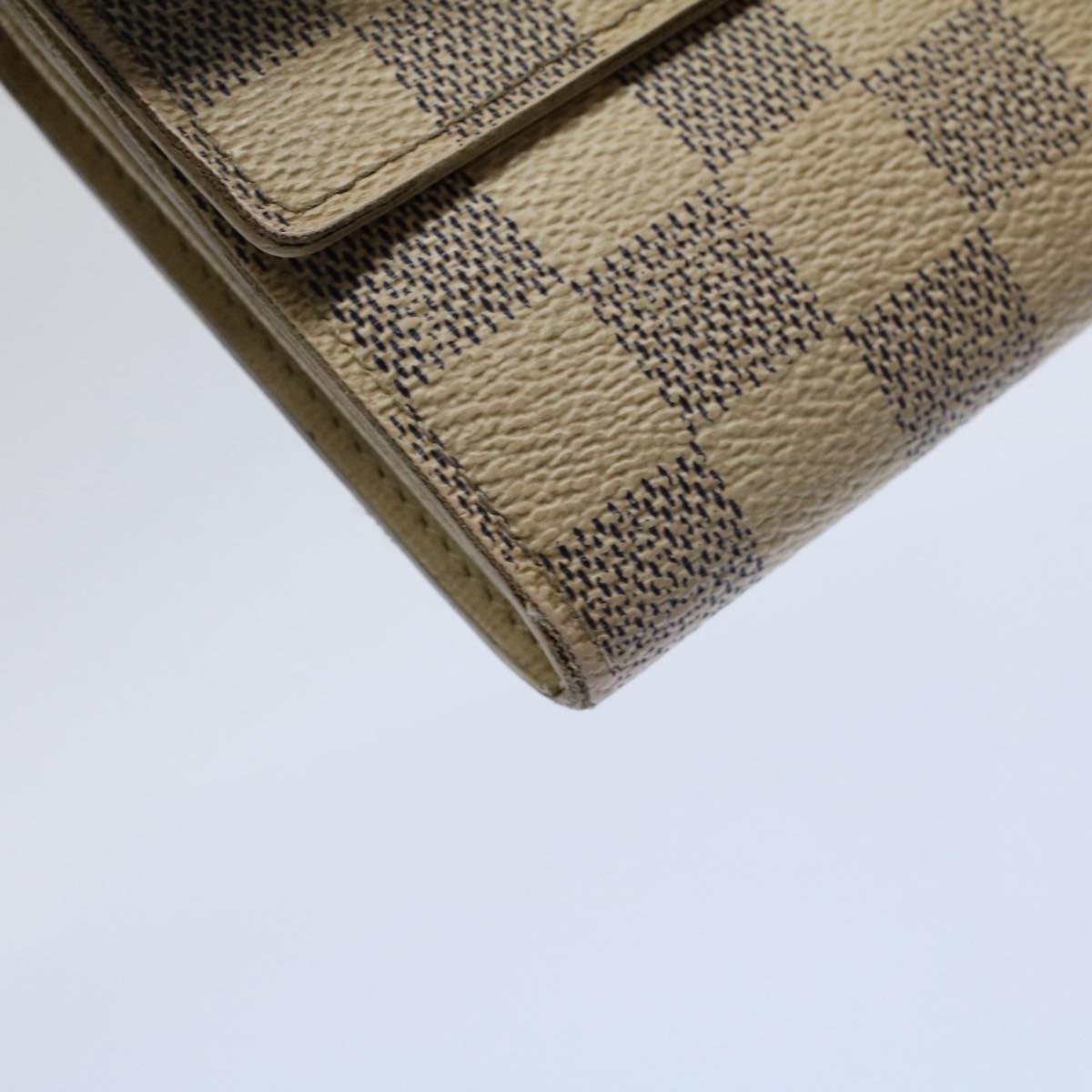 LOUIS VUITTON Damier Azur Portefeuille Sarah Long Wallet N63208 LV Auth 60183