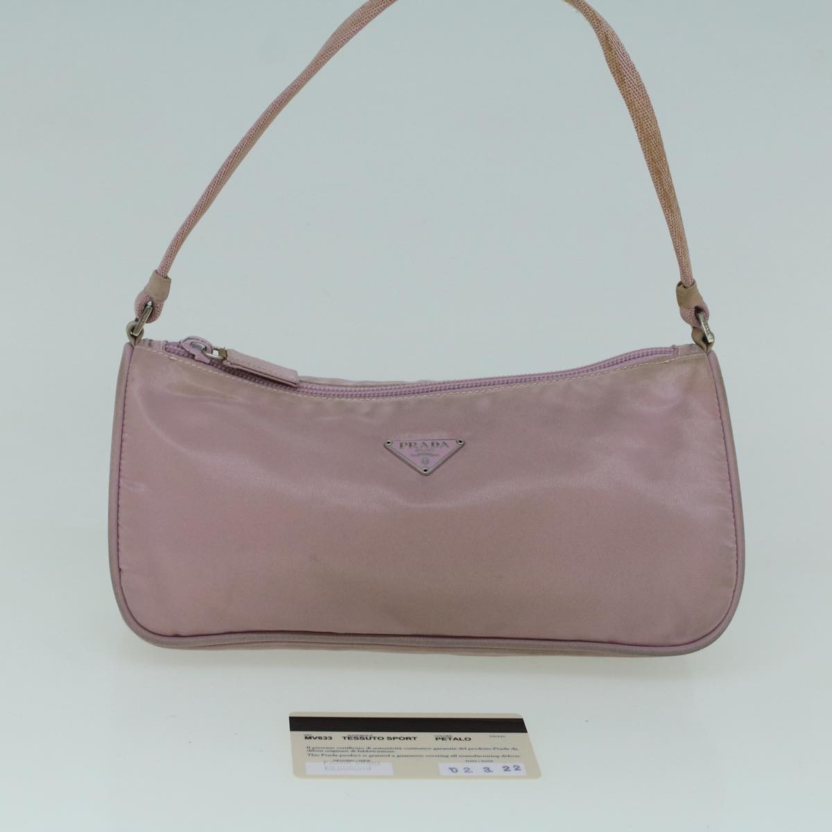 PRADA Accessory Pouch Nylon Pink Auth 60200