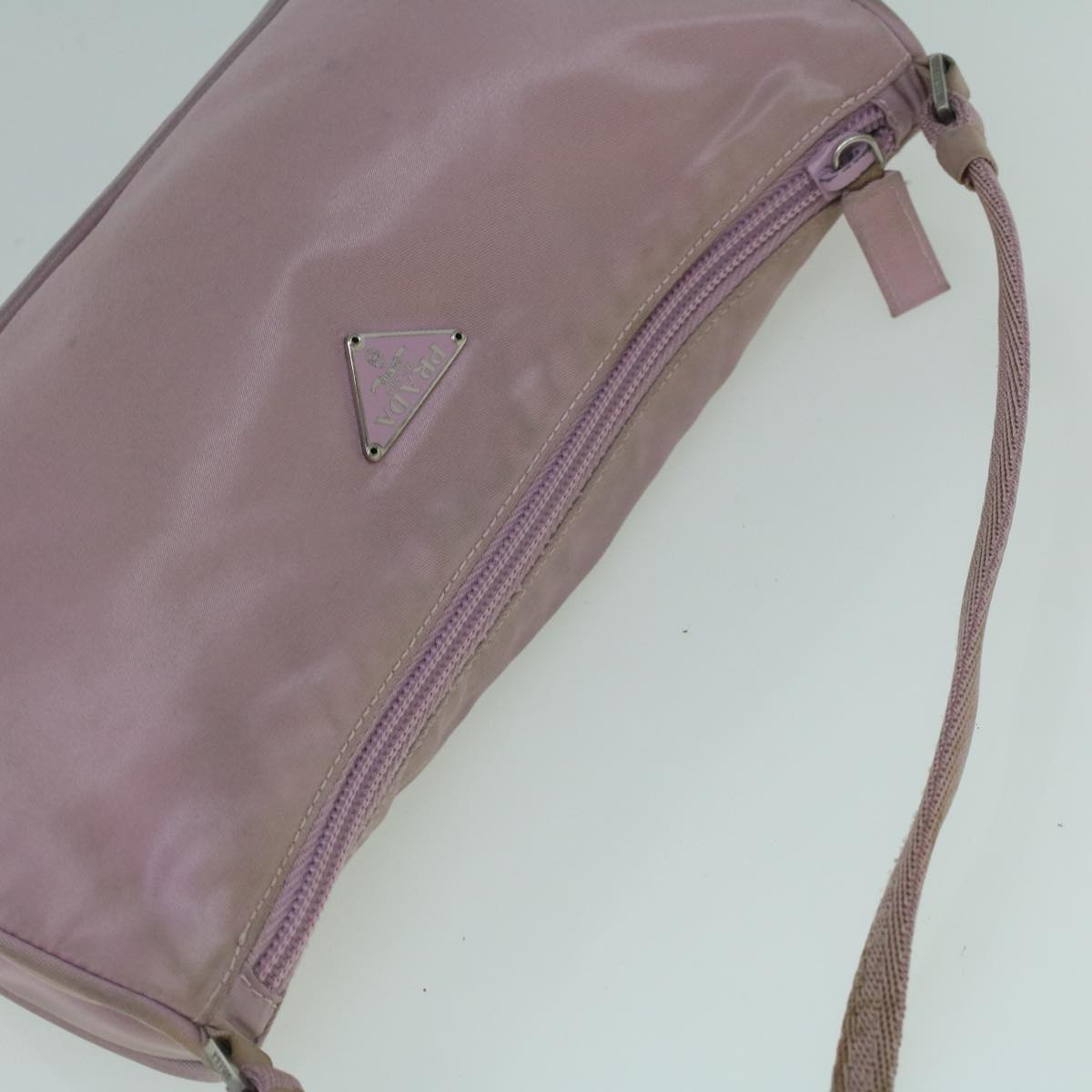 PRADA Accessory Pouch Nylon Pink Auth 60200