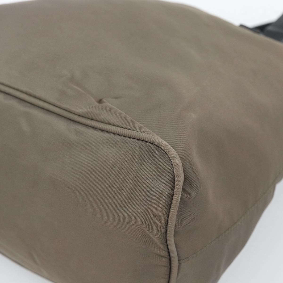 PRADA Hand Bag Nylon Brown Auth 60251