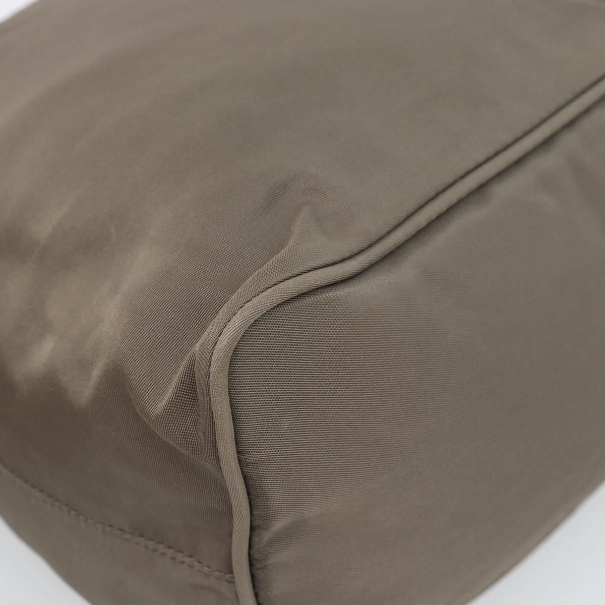 PRADA Hand Bag Nylon Brown Auth 60251