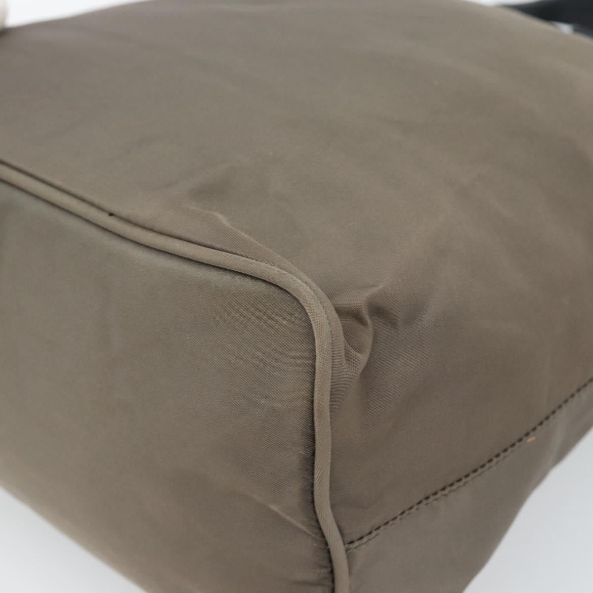 PRADA Hand Bag Nylon Brown Auth 60251