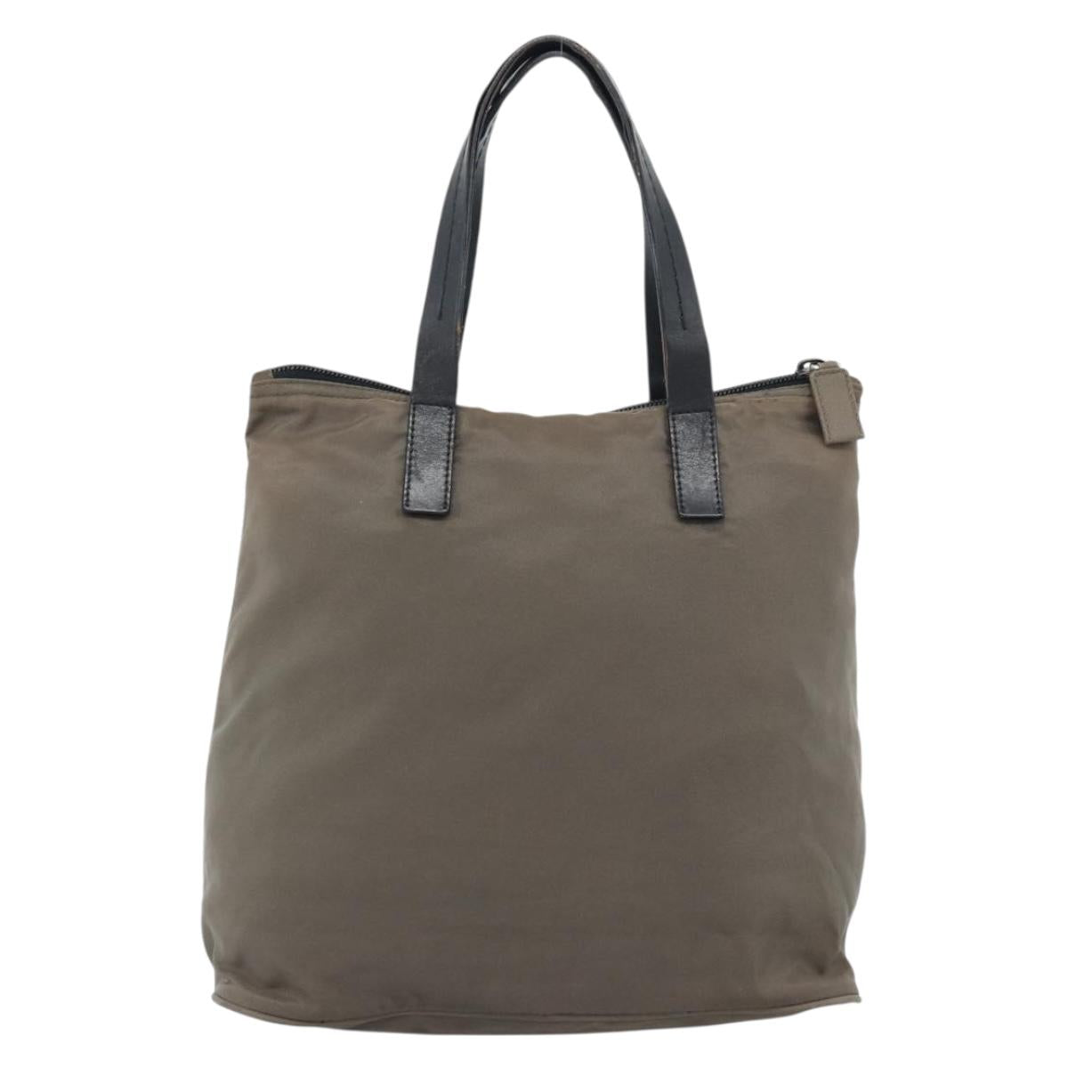 PRADA Hand Bag Nylon Brown Auth 60251