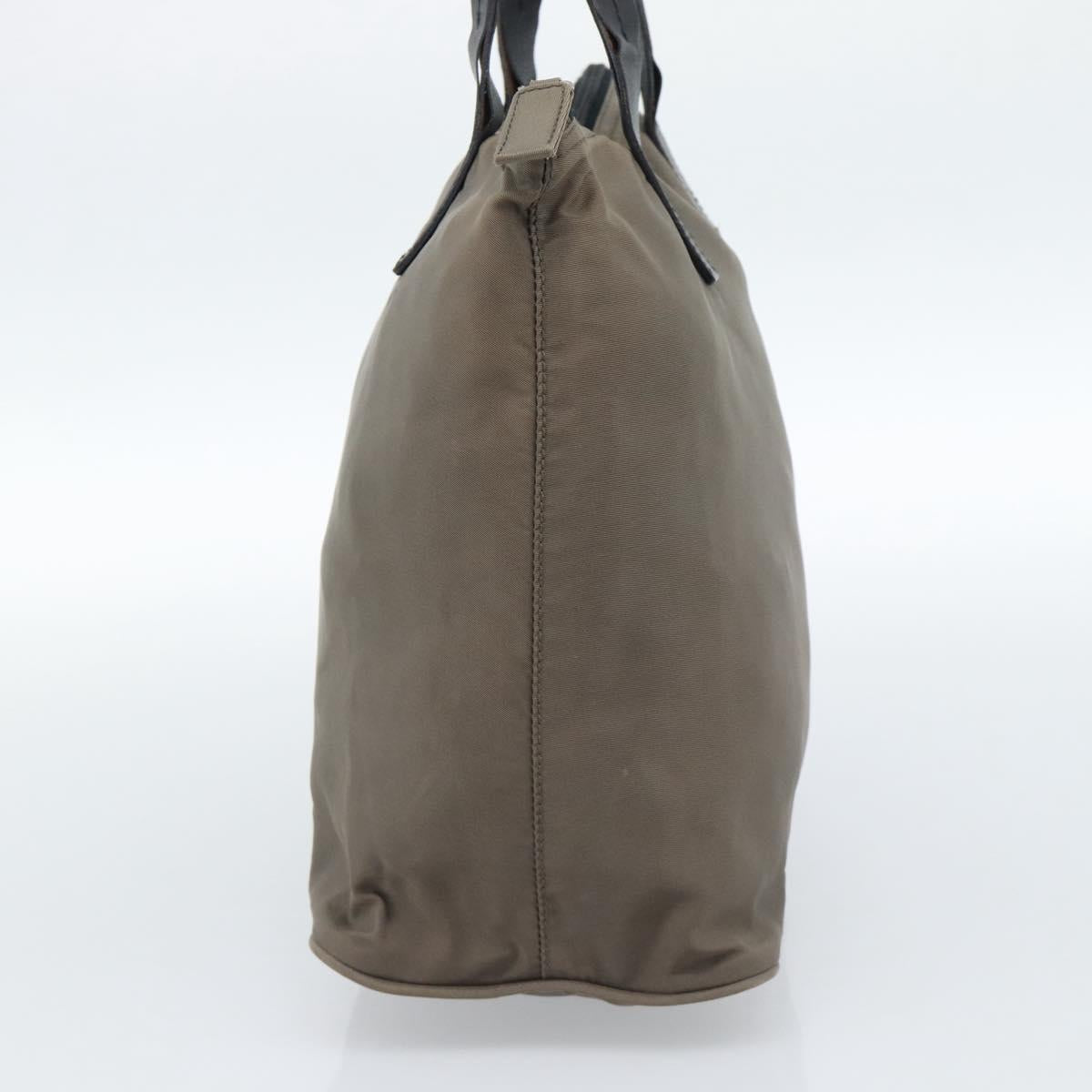 PRADA Hand Bag Nylon Brown Auth 60251