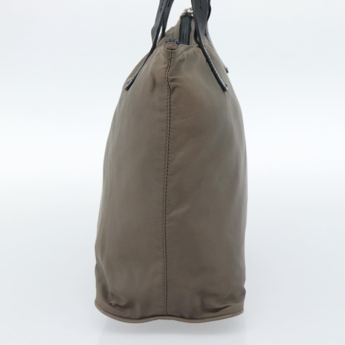 PRADA Hand Bag Nylon Brown Auth 60251
