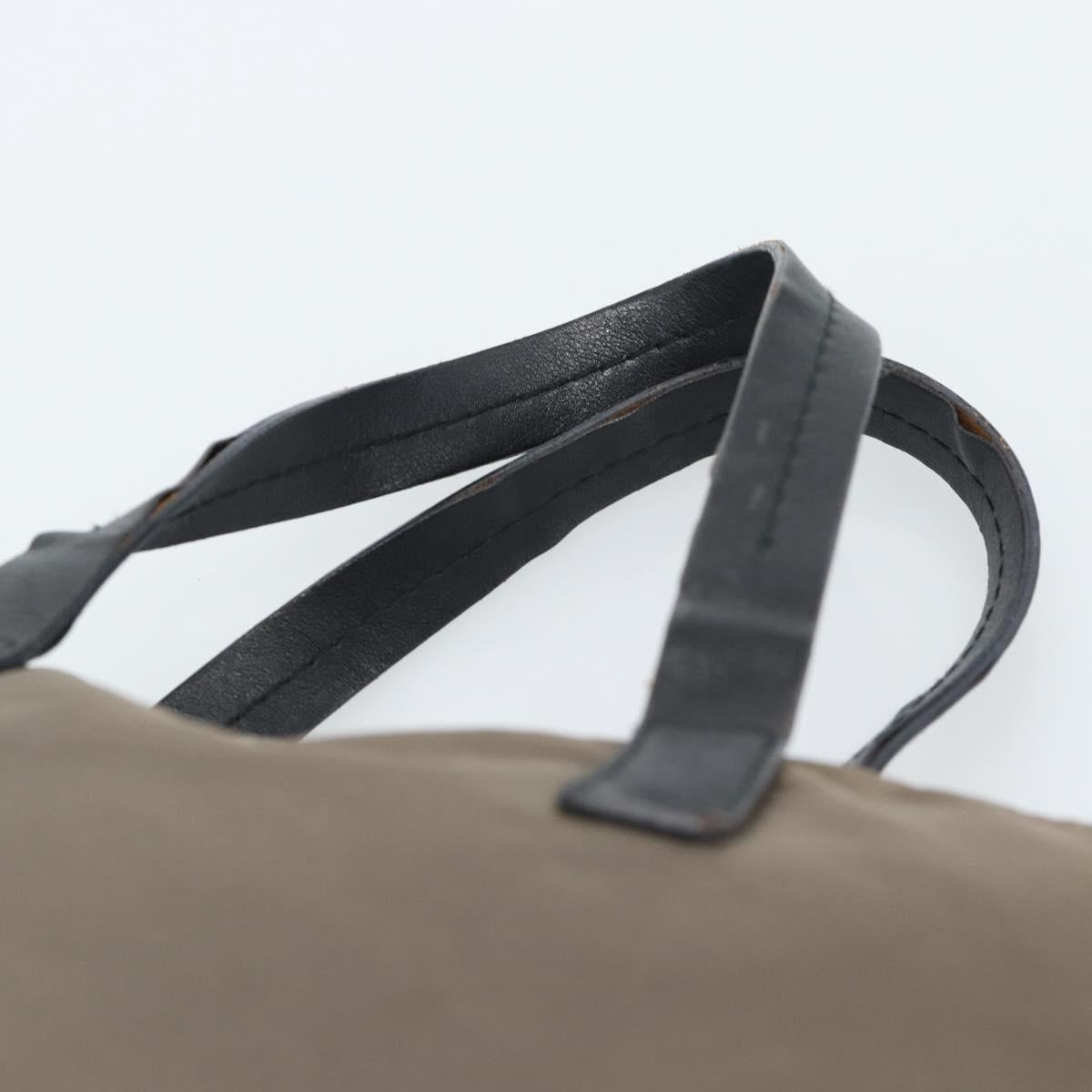 PRADA Hand Bag Nylon Brown Auth 60251