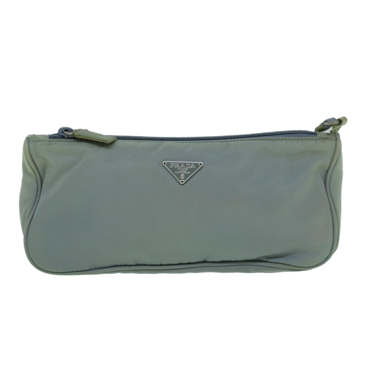 PRADA Accessory Pouch Nylon Light Blue Auth 60253