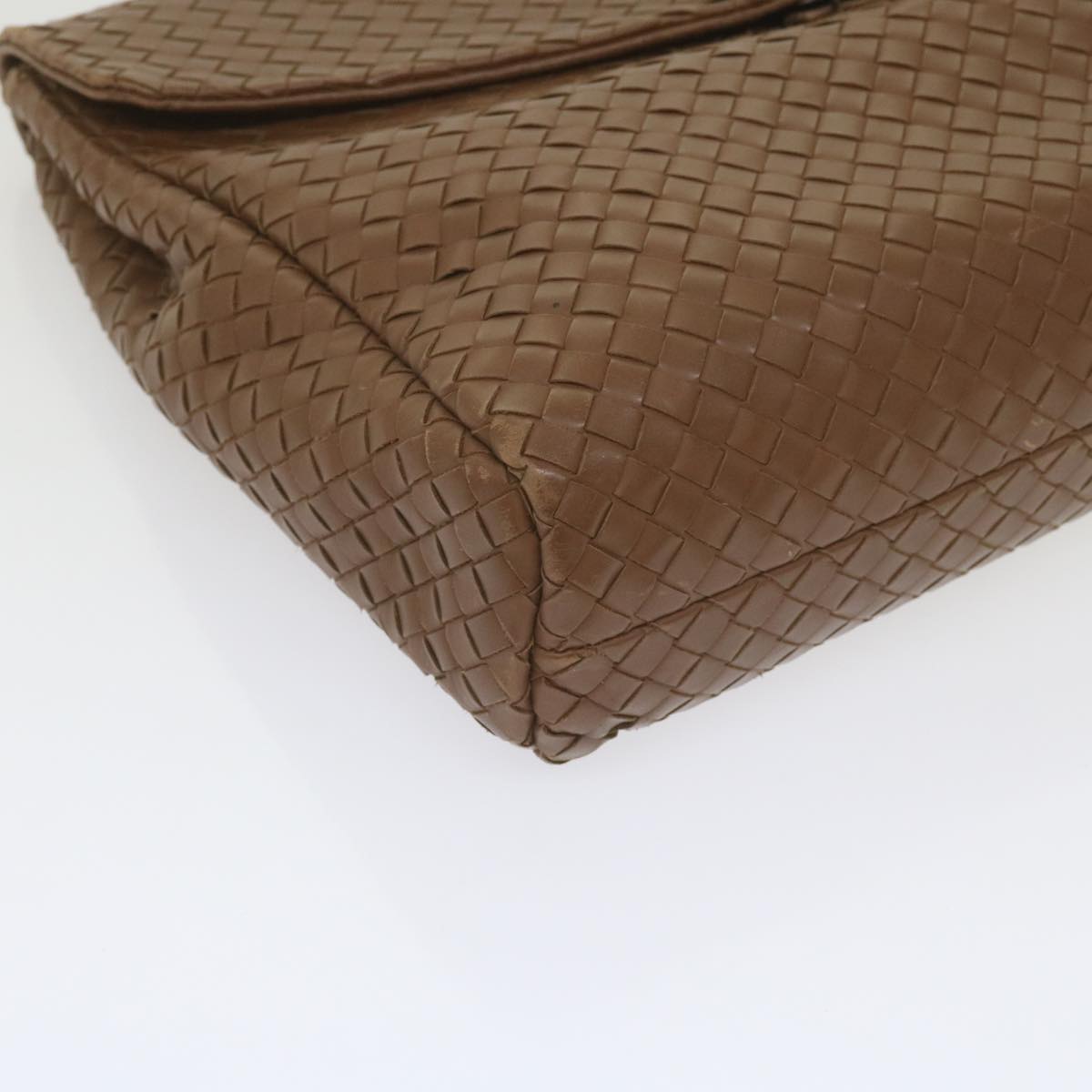 BOTTEGAVENETA INTRECCIATO Business Bag Leather Brown Auth 60304