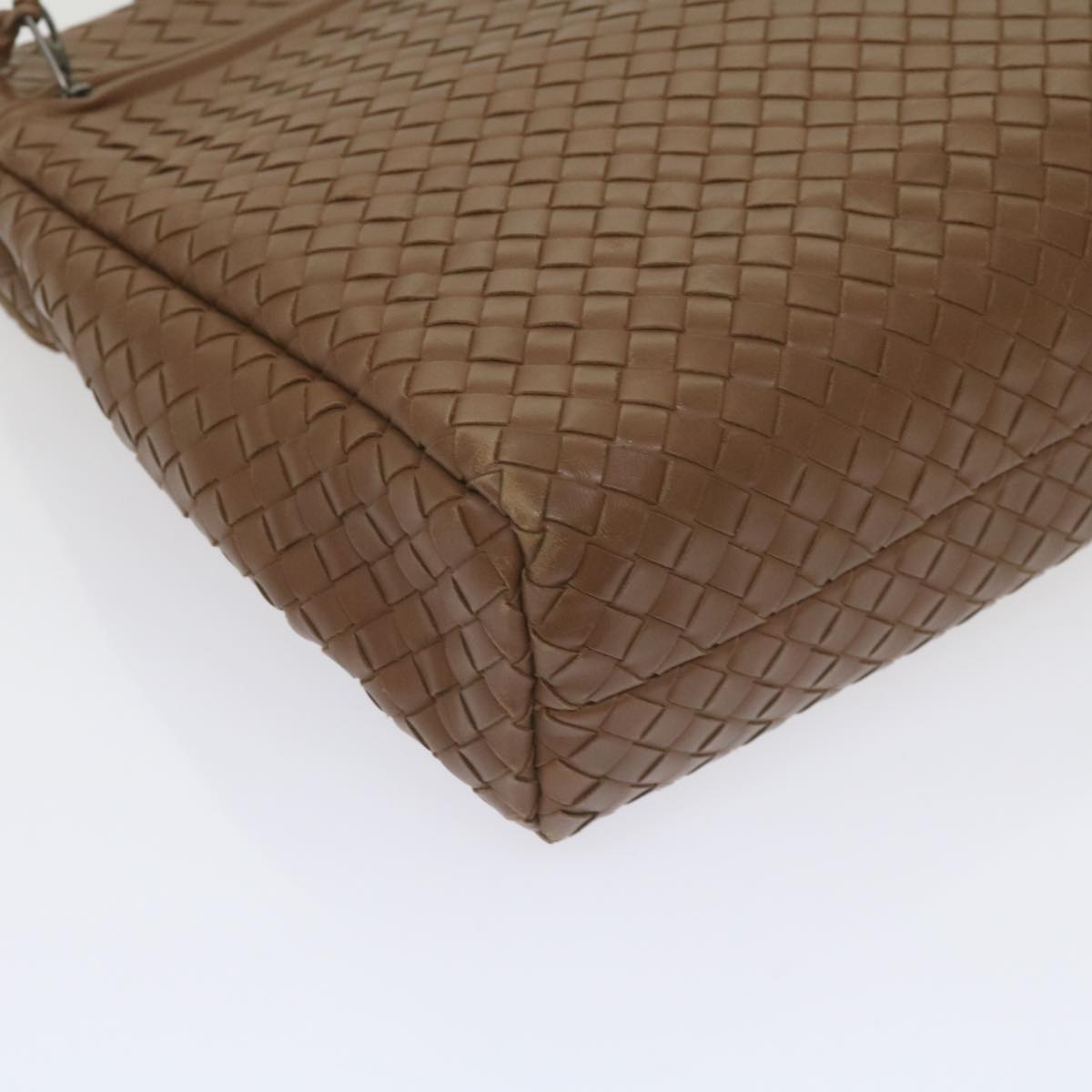 BOTTEGAVENETA INTRECCIATO Business Bag Leather Brown Auth 60304