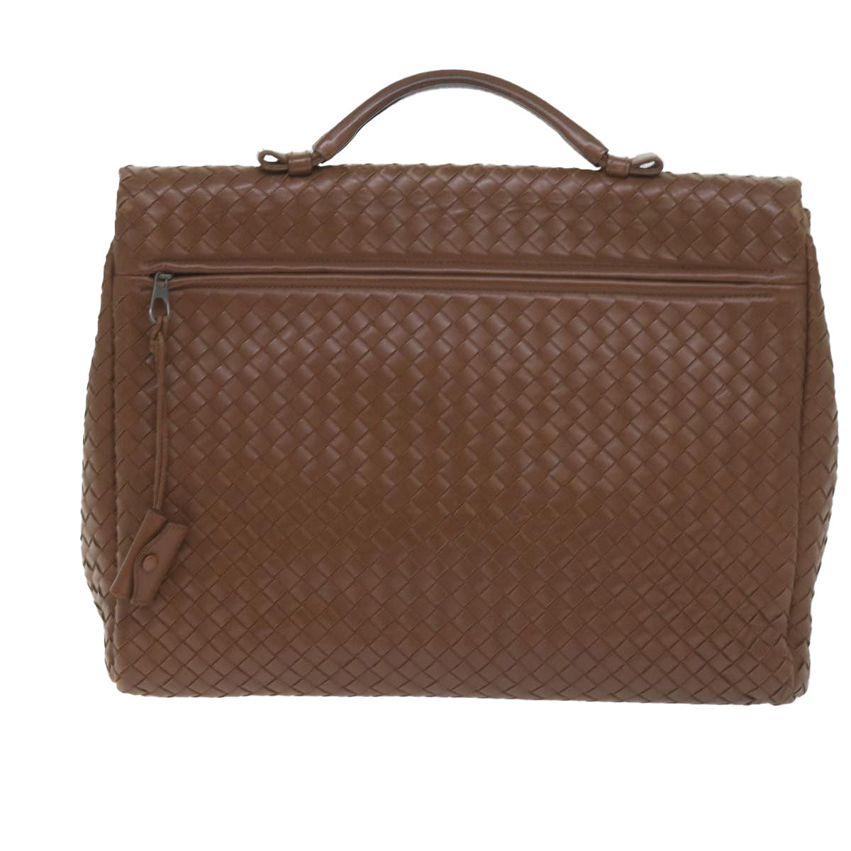 BOTTEGAVENETA INTRECCIATO Business Bag Leather Brown Auth 60304