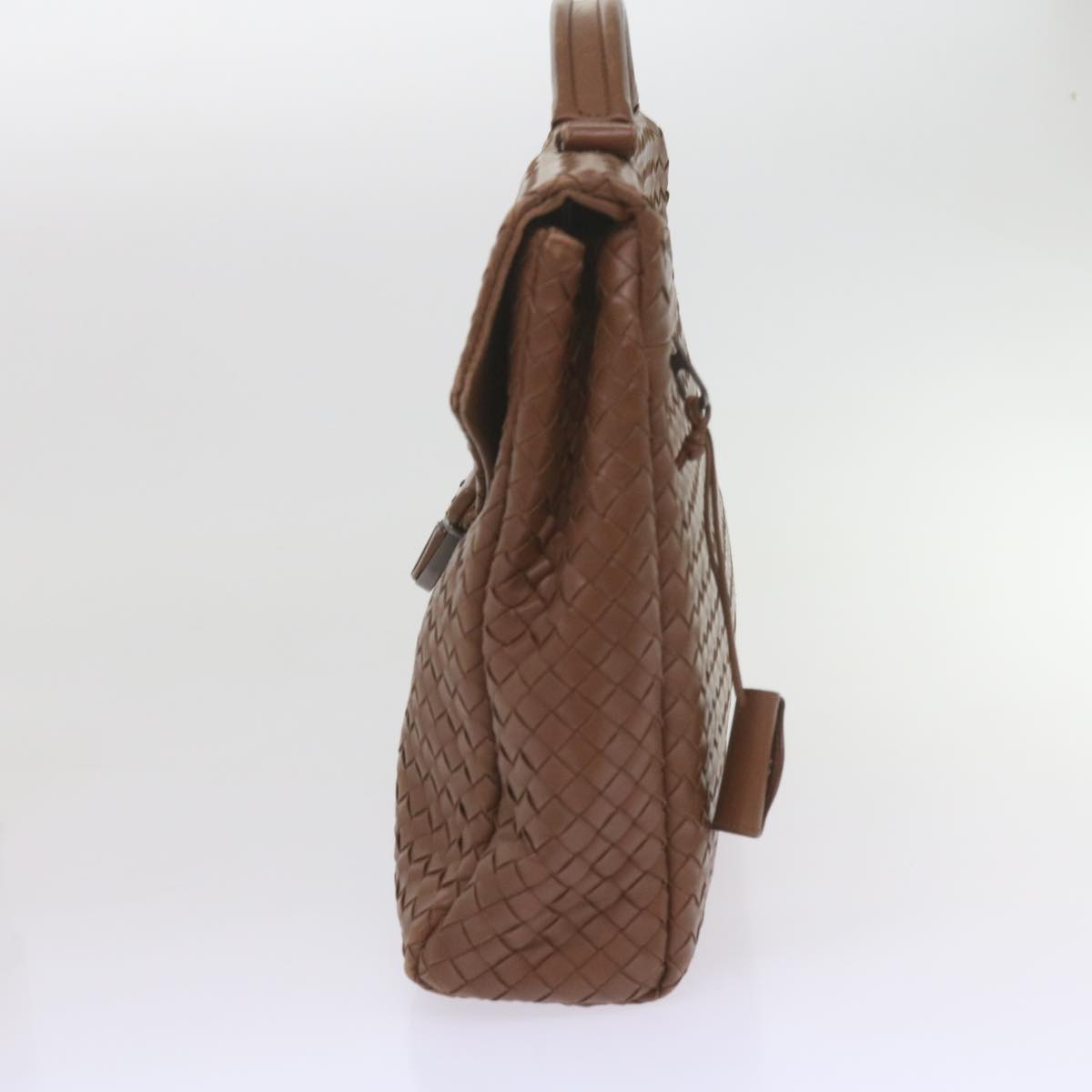 BOTTEGAVENETA INTRECCIATO Business Bag Leather Brown Auth 60304