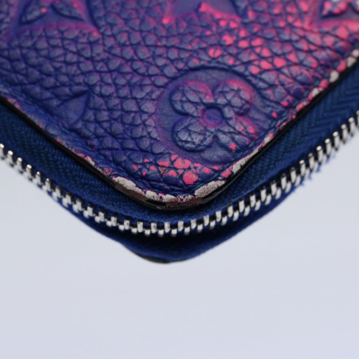 LOUIS VUITTON Monogram Illusion Brazza Portefeuille Wallet Purple LV Auth 60331