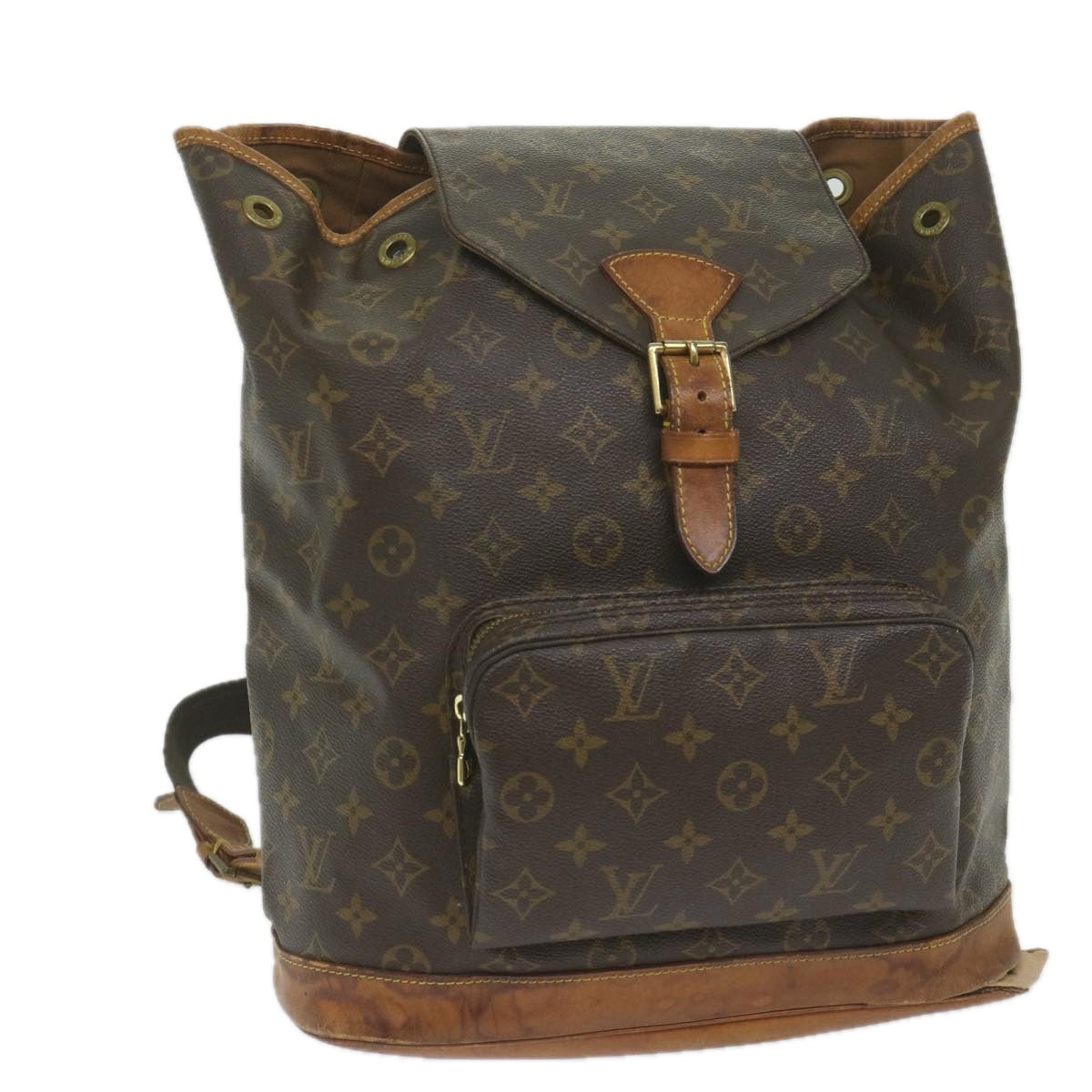 LOUIS VUITTON Monogram Montsouris GM Backpack M51135 LV Auth 60509