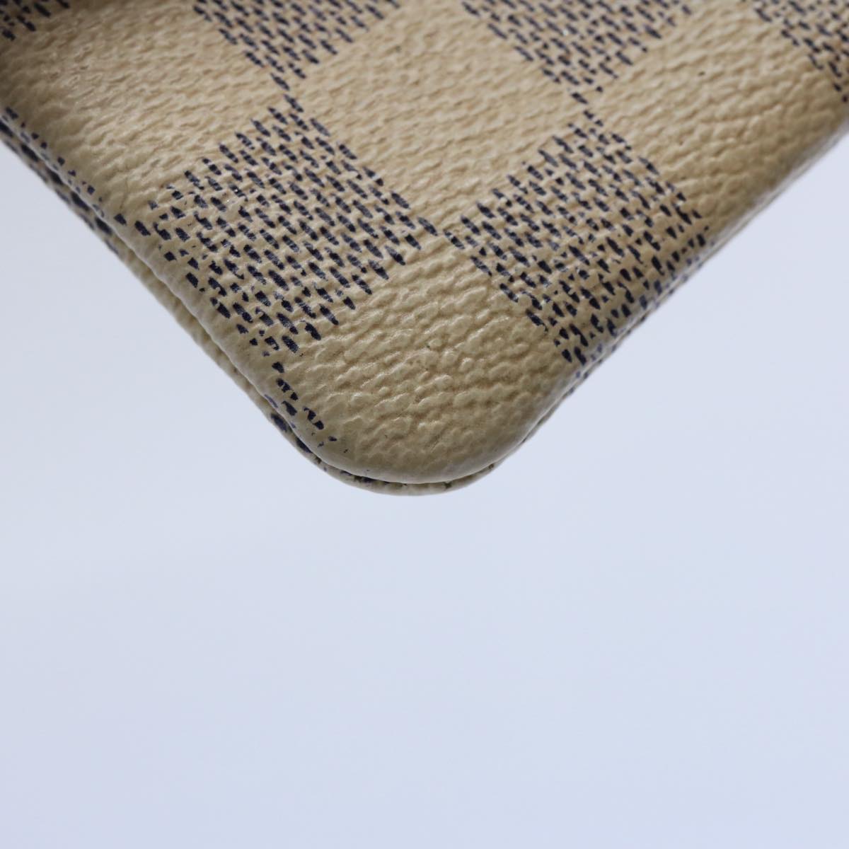 LOUIS VUITTON Damier Azur Pochette Cles Coin Purse N62659 LV Auth 60614