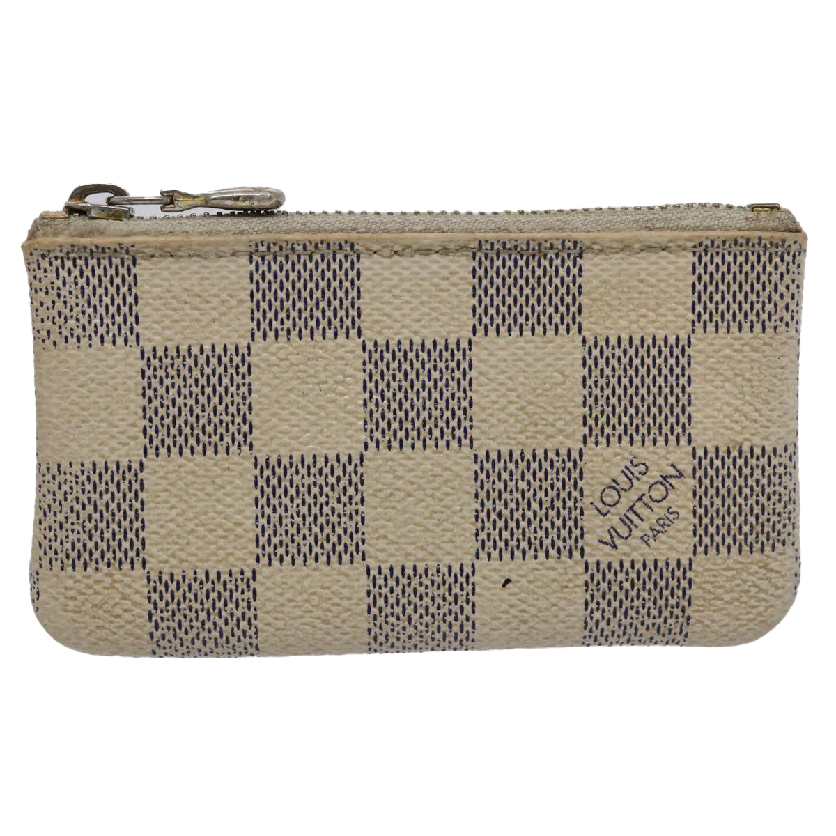 LOUIS VUITTON Damier Azur Pochette Cles Coin Purse N62659 LV Auth 60614